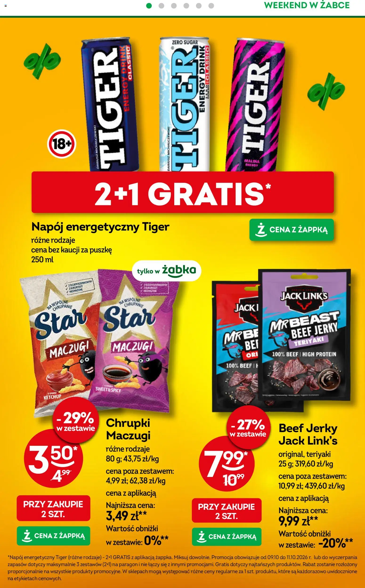 Pogląd gazetki "Żabka gazetka - Weekendowe promocje" ze sklepu Żabka ważnej od 09.10.2026