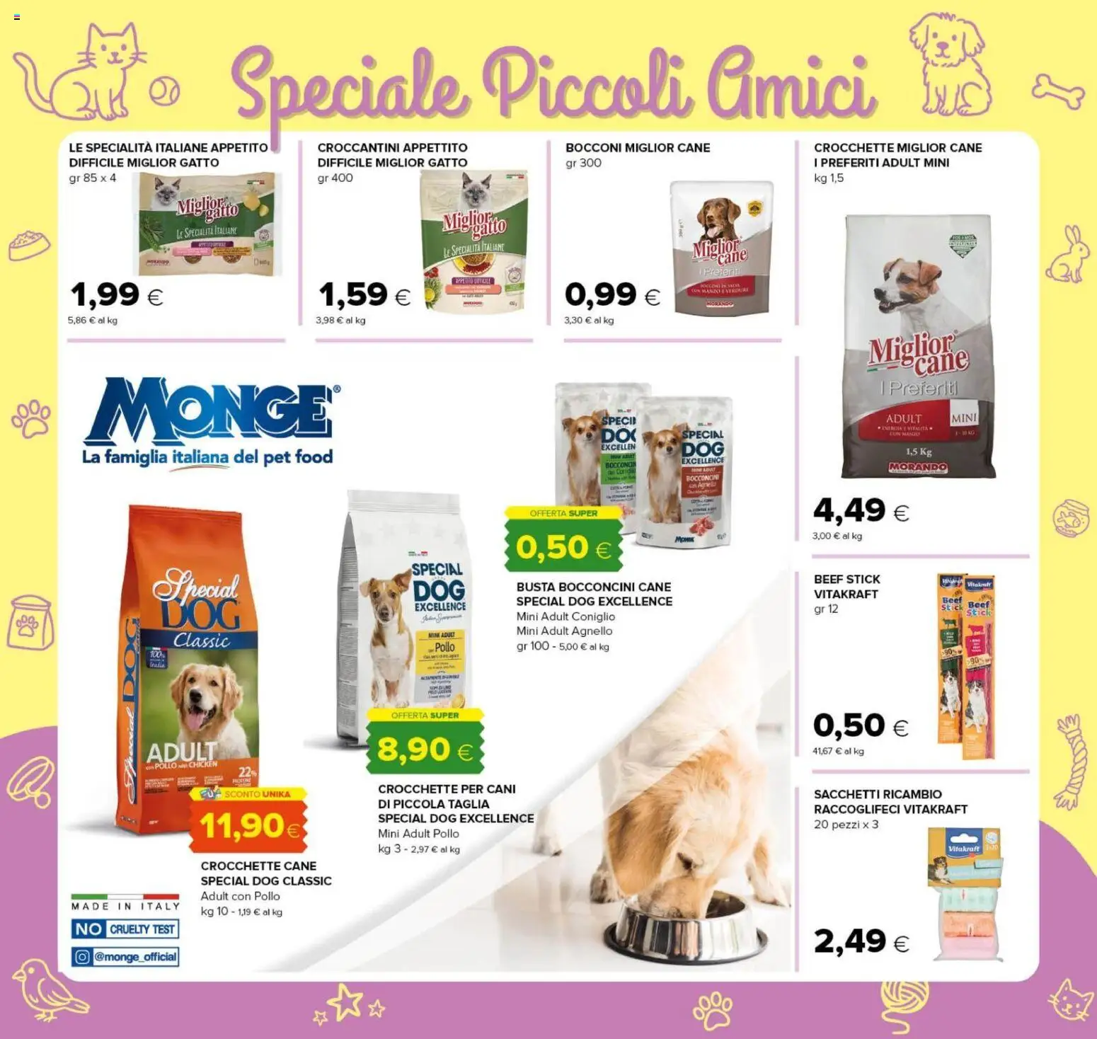 Anteprima dell'opuscolo Oasi volantino Zagarolo dal negozio Oasi valido da 22/10/2026 - Coniglio, Pollo, Manzo, Agnello, Crocchette, Crocchette per cani, Crocchette cane, Specialità