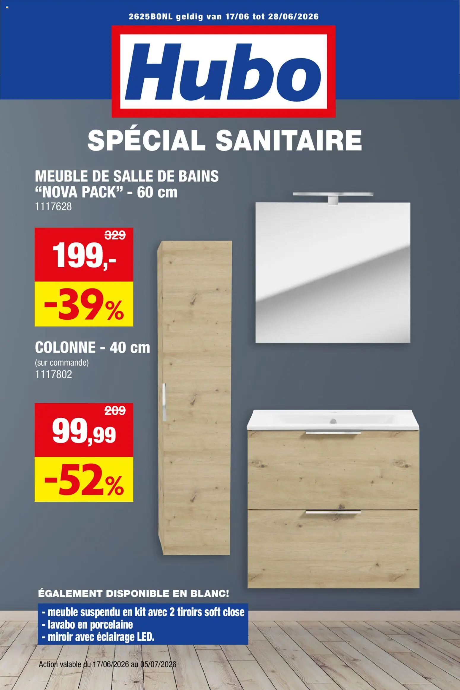 Voorbeeld van Hubo Publicité Sanitaire van winkel Hubo geldig vanaf 17/06/2026