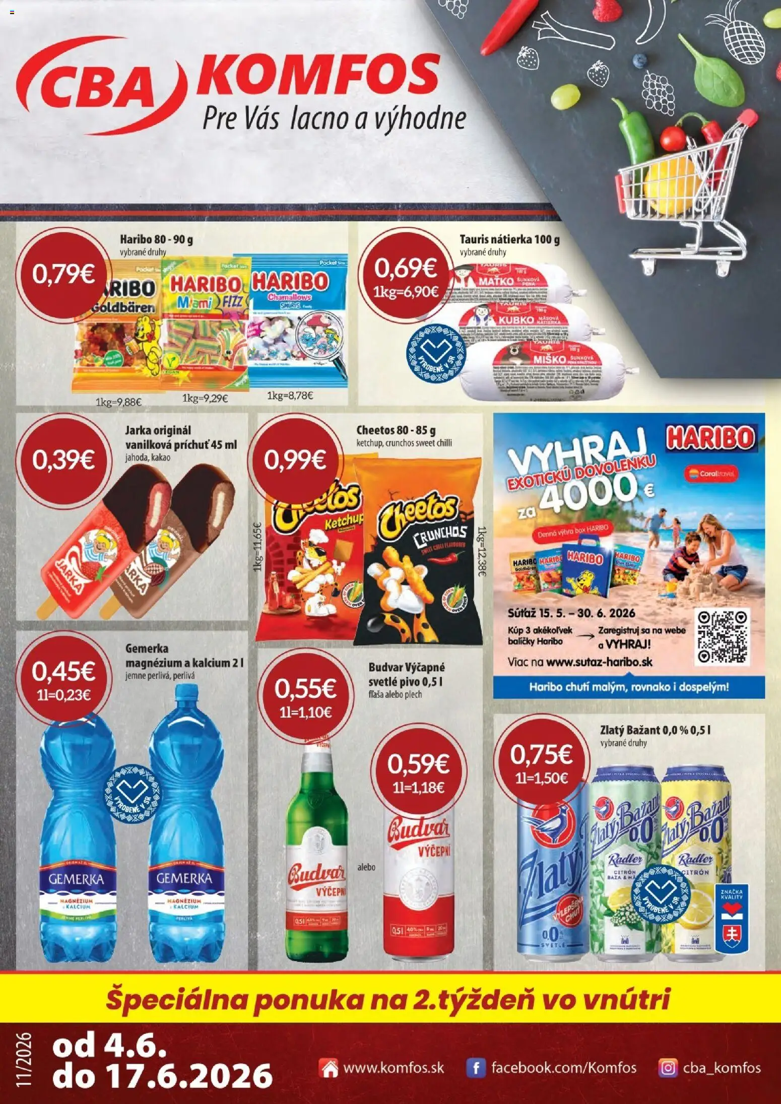 Náhľad CBA Komfos letáku platného od 04.06.2026