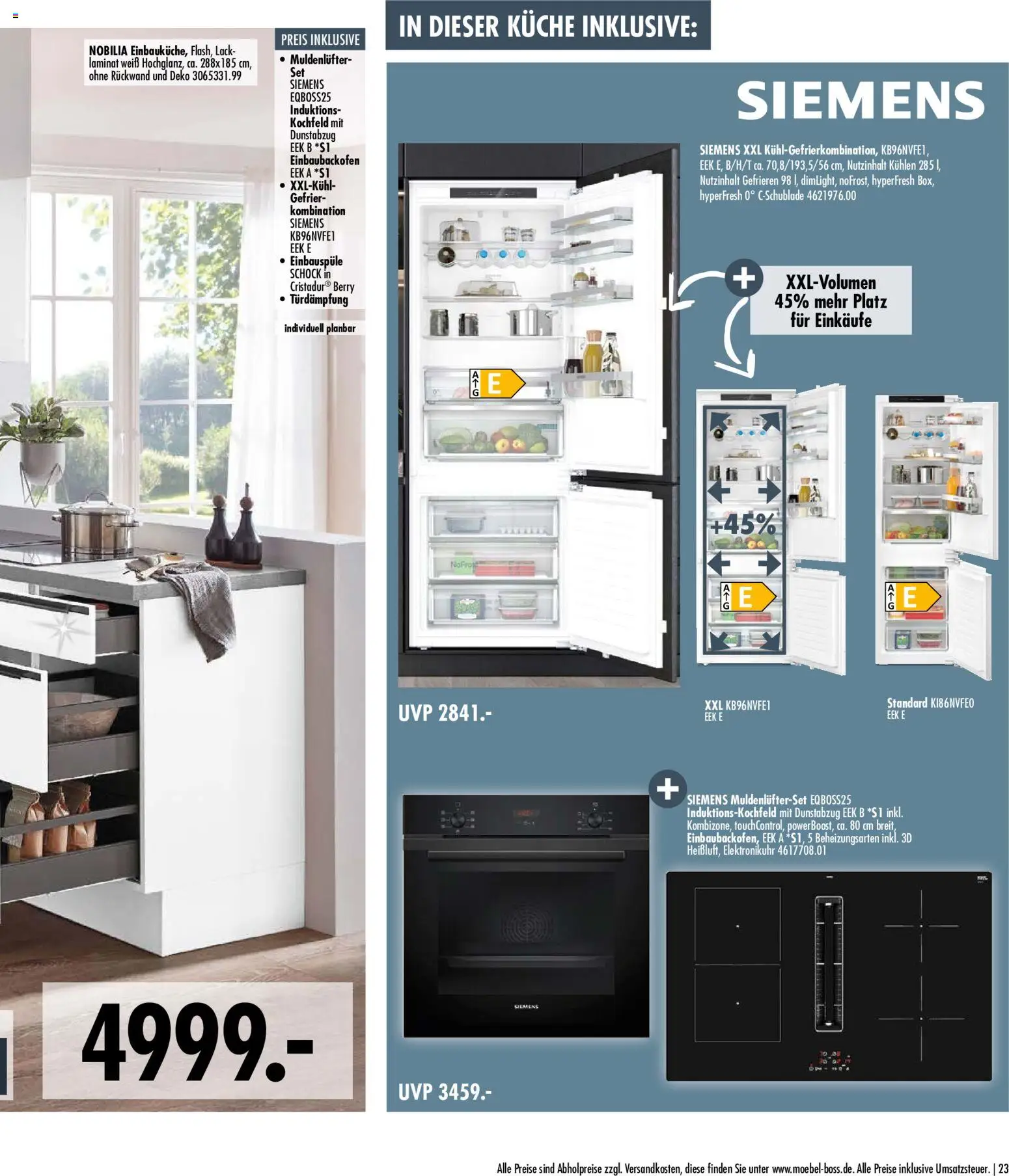 Vorschau von dem Prospekt des Geschäftes SB Möbel Boss, gültig ab dem 09.04.2026 - Siemens, Küche, Kochfeld, Dunstabzug