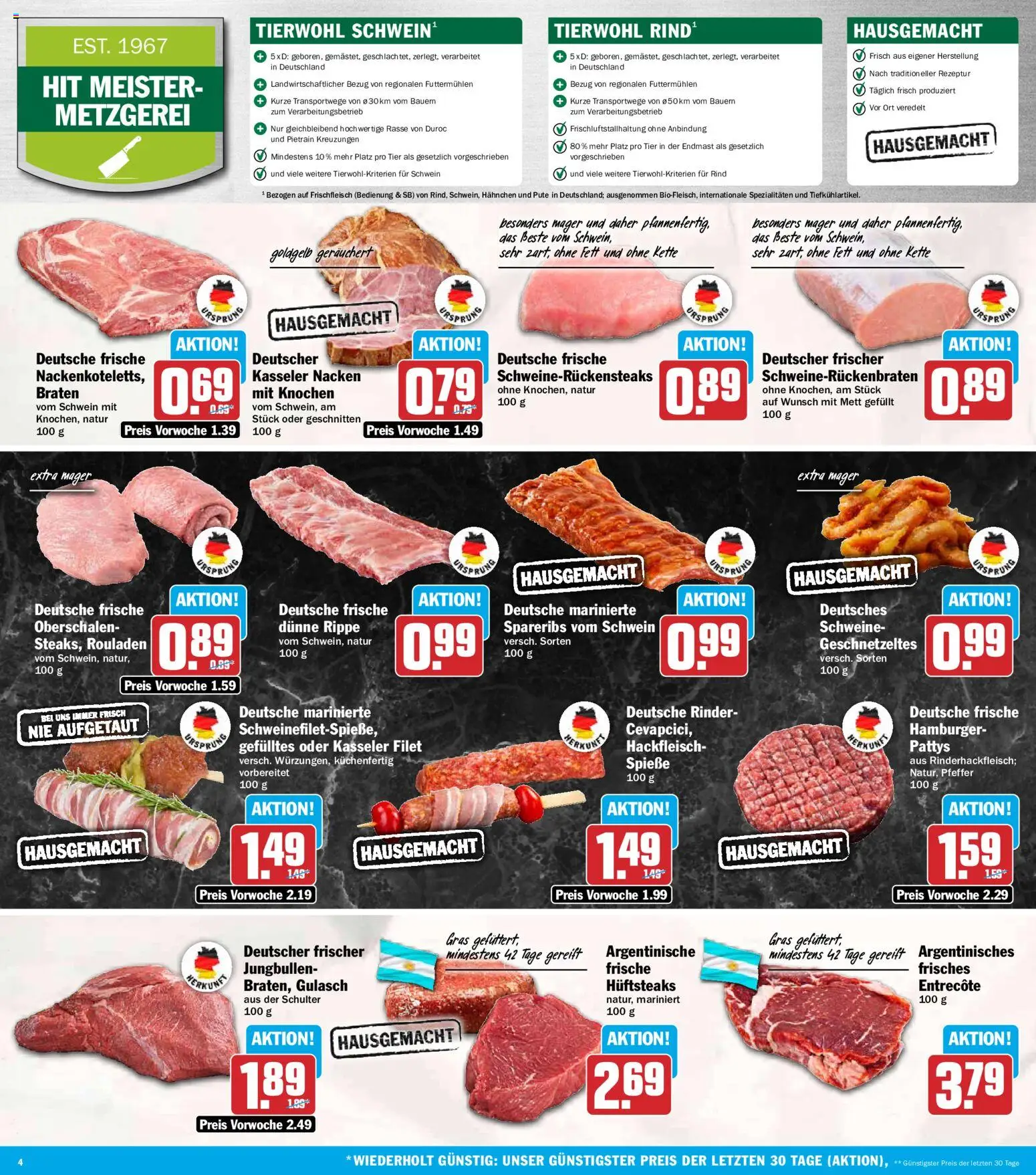 Vorschau von dem Prospekt des Geschäftes HIT, gültig ab dem 19.10.2026 - Gulasch, Entrecote, Hackfleisch, Pfeffer, Schulter, Spieße, Spezialitäten, Hahnchen