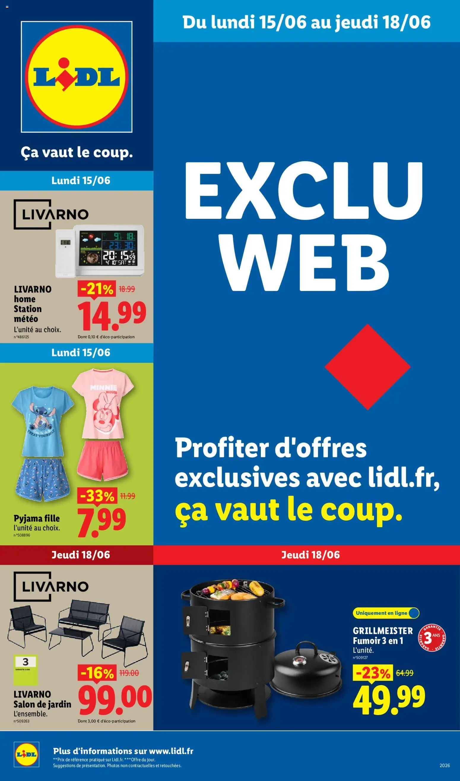 Prévisualisation de LIDL catalogue les bonnes affaires Exclu Web du magasin LIDL formulaire valide 15/06/2026