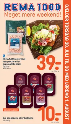 Eksempel på tilbudsavis Rema 1000 - Uge 31 Indstik fra butik Rema 1000 gyldig fra 30/07/2026