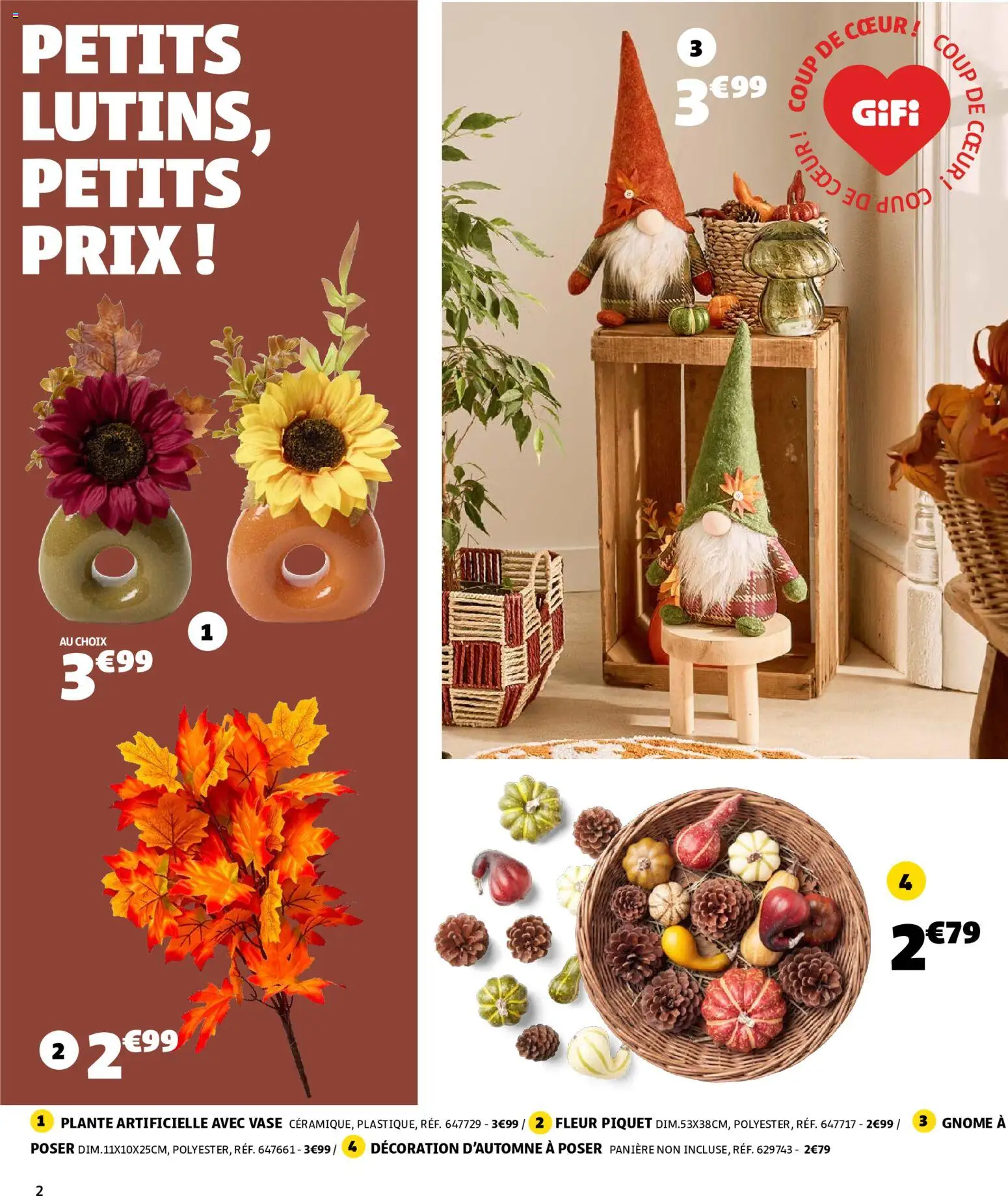 Prévisualisation de GiFi catalogue du magasin GiFi formulaire valide 01/09/2026 - Décoration, Vase, Plante artificielle