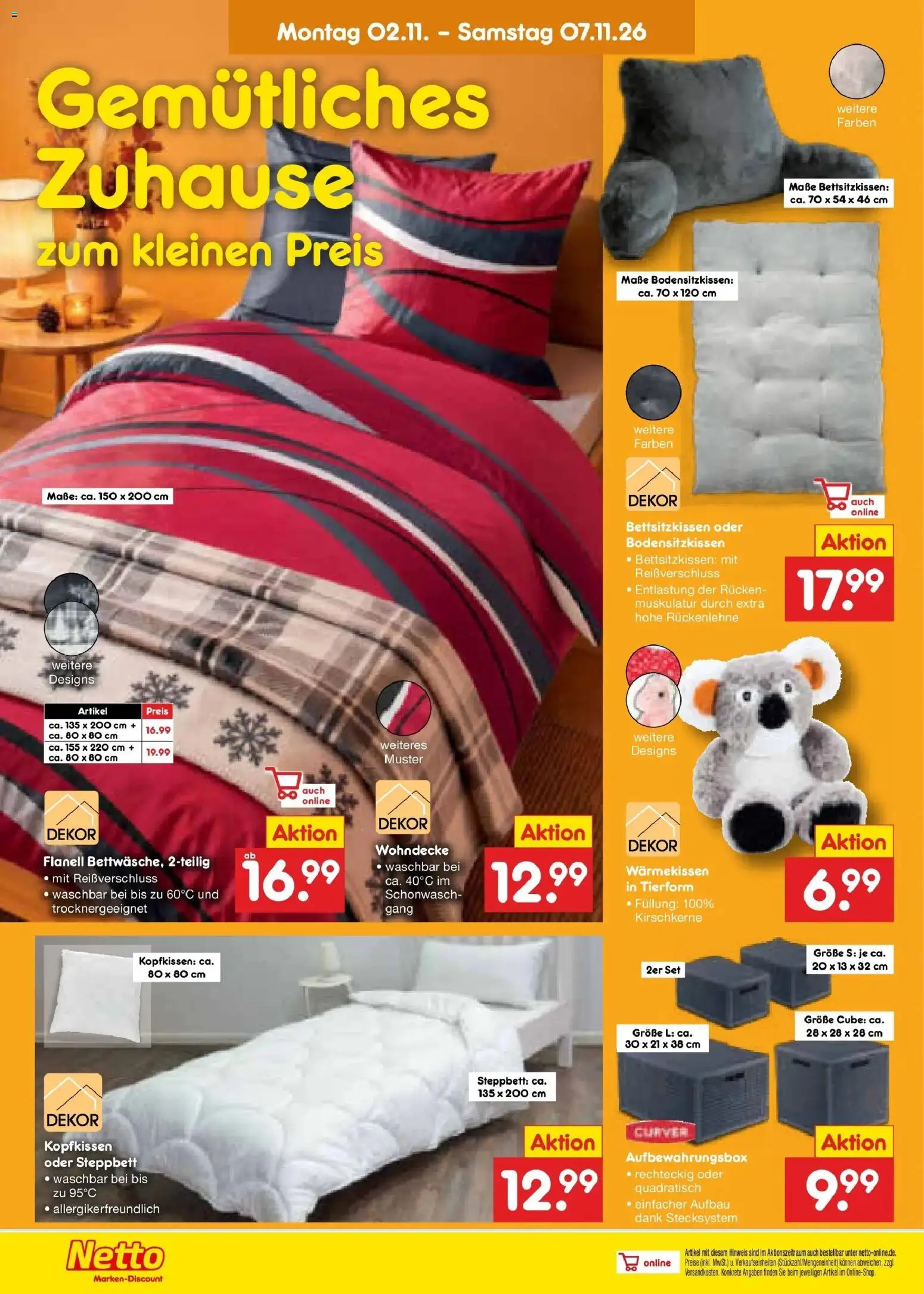 Vorschau von dem Prospekt des Geschäftes Netto Marken-Discount, gültig ab dem 02.11.2026 - Kopfkissen