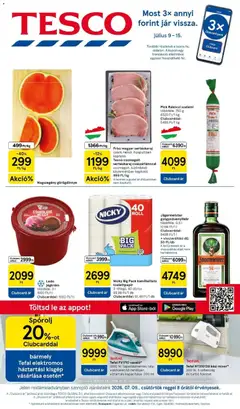 Tesco - Tesco újság érvényessége 2026.07.15-ig megtekintése, amely érvényes 2026.07.08.-től