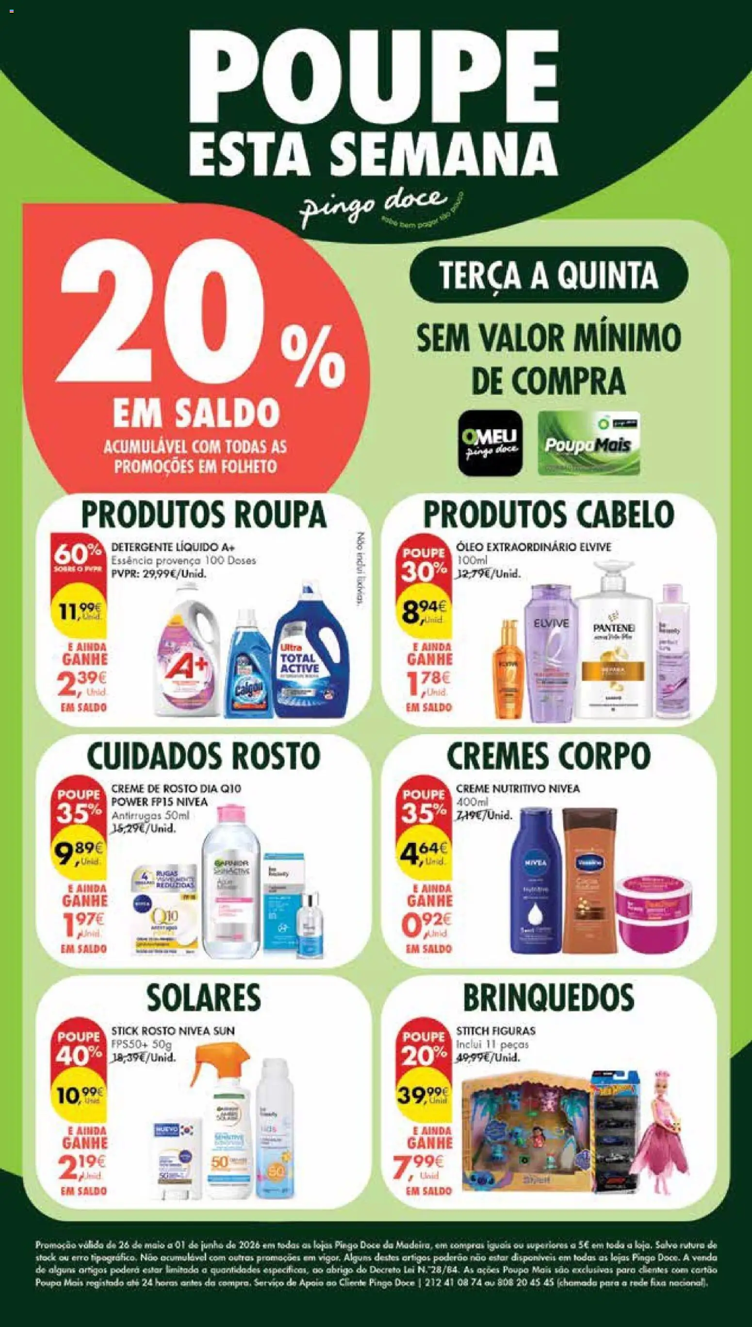 Pré-visualização do folheto da loja Pingo Doce válida a partir de 26/05/2026 - Brinquedos, Creme, Detergente, Óleo