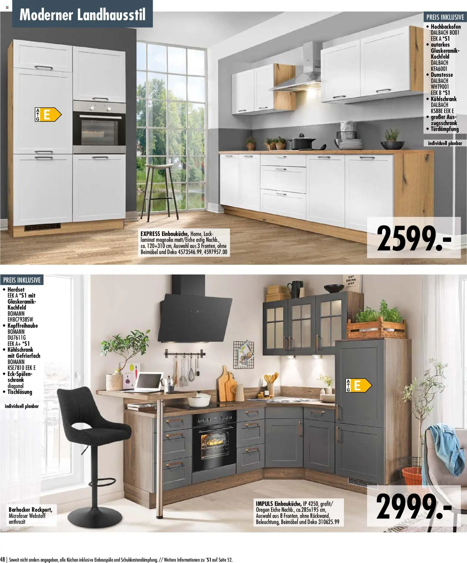 Vorschau von dem Prospekt des Geschäftes SB Möbel Boss, gültig ab dem 09.04.2026 - Kühlschrank, Schrank, Barhocker, Kochfeld