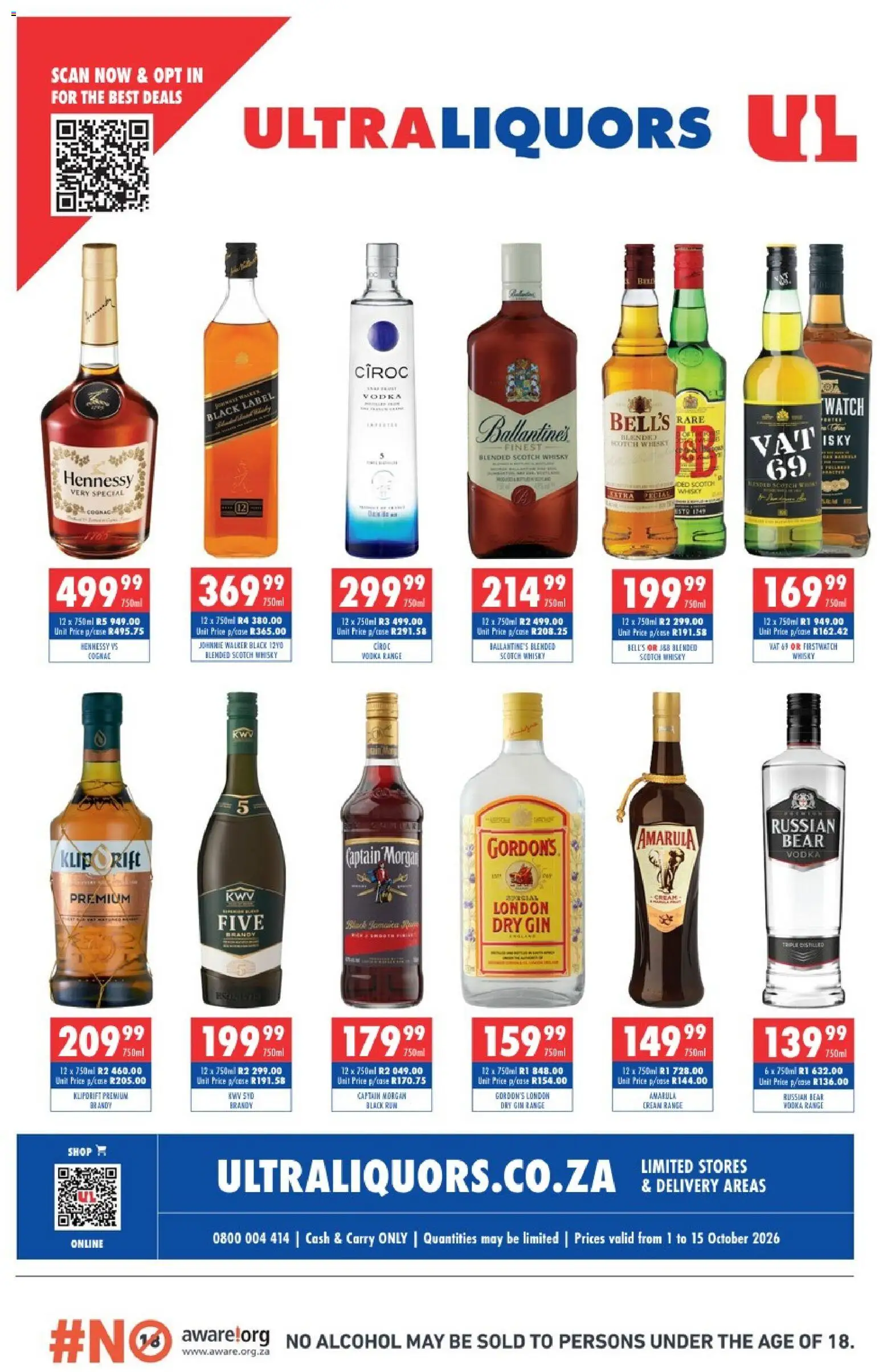 Preview of Ultra Liquors flyer valid from 01/10/2026