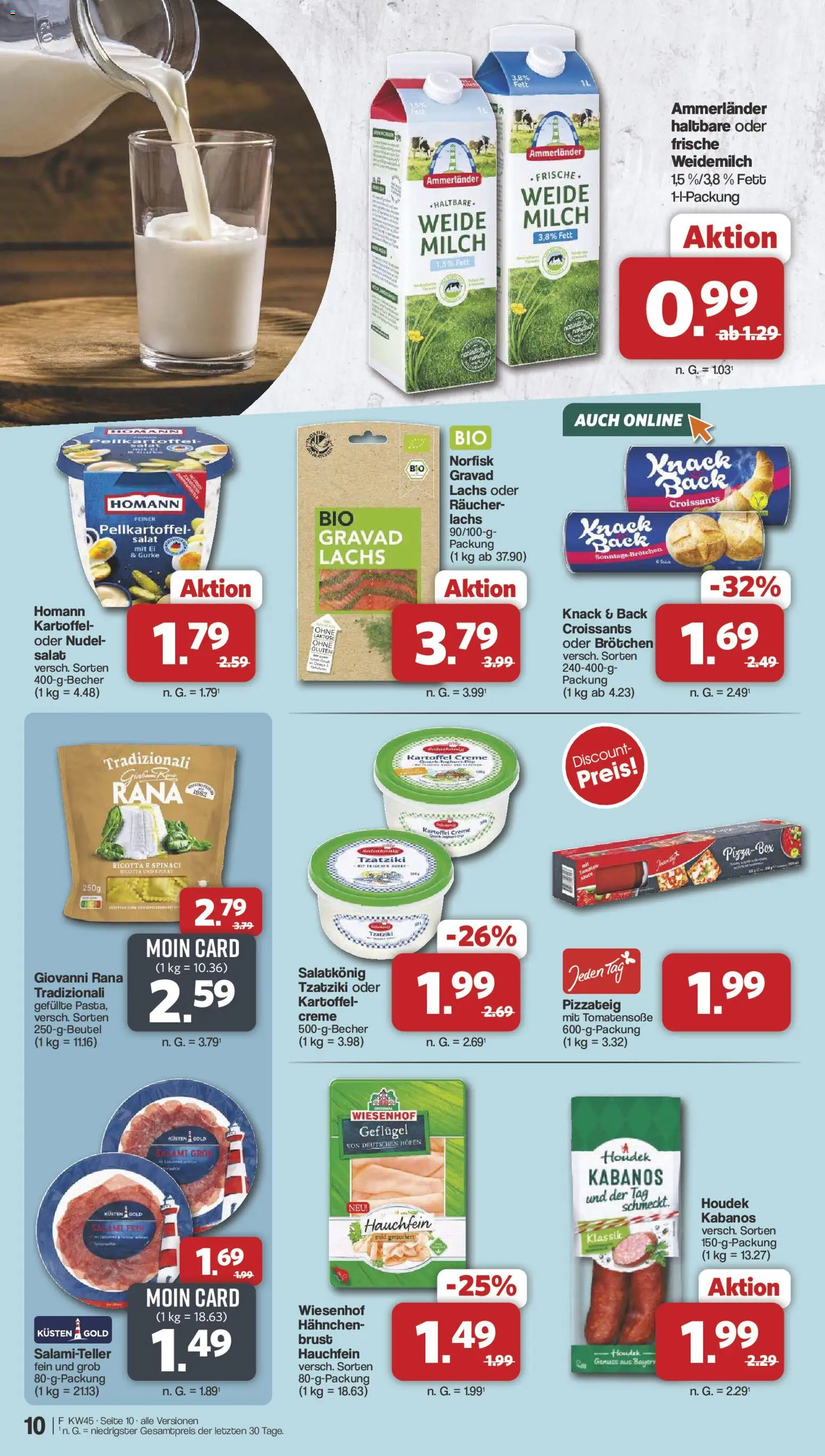 Vorschau von dem Prospekt des Geschäftes Famila Nordwest, gültig ab dem 02.11.2026 - Salat, Lachs, Milch, Salami, Creme, Hahnchen