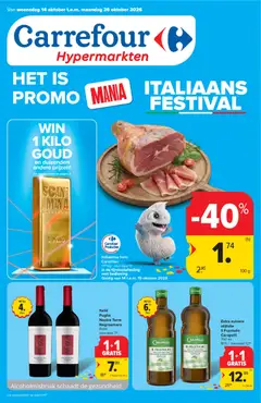 Voorbeeld van Carrefour Hypermarkt Promoties van de week van winkel Carrefour geldig vanaf 14/10/2026