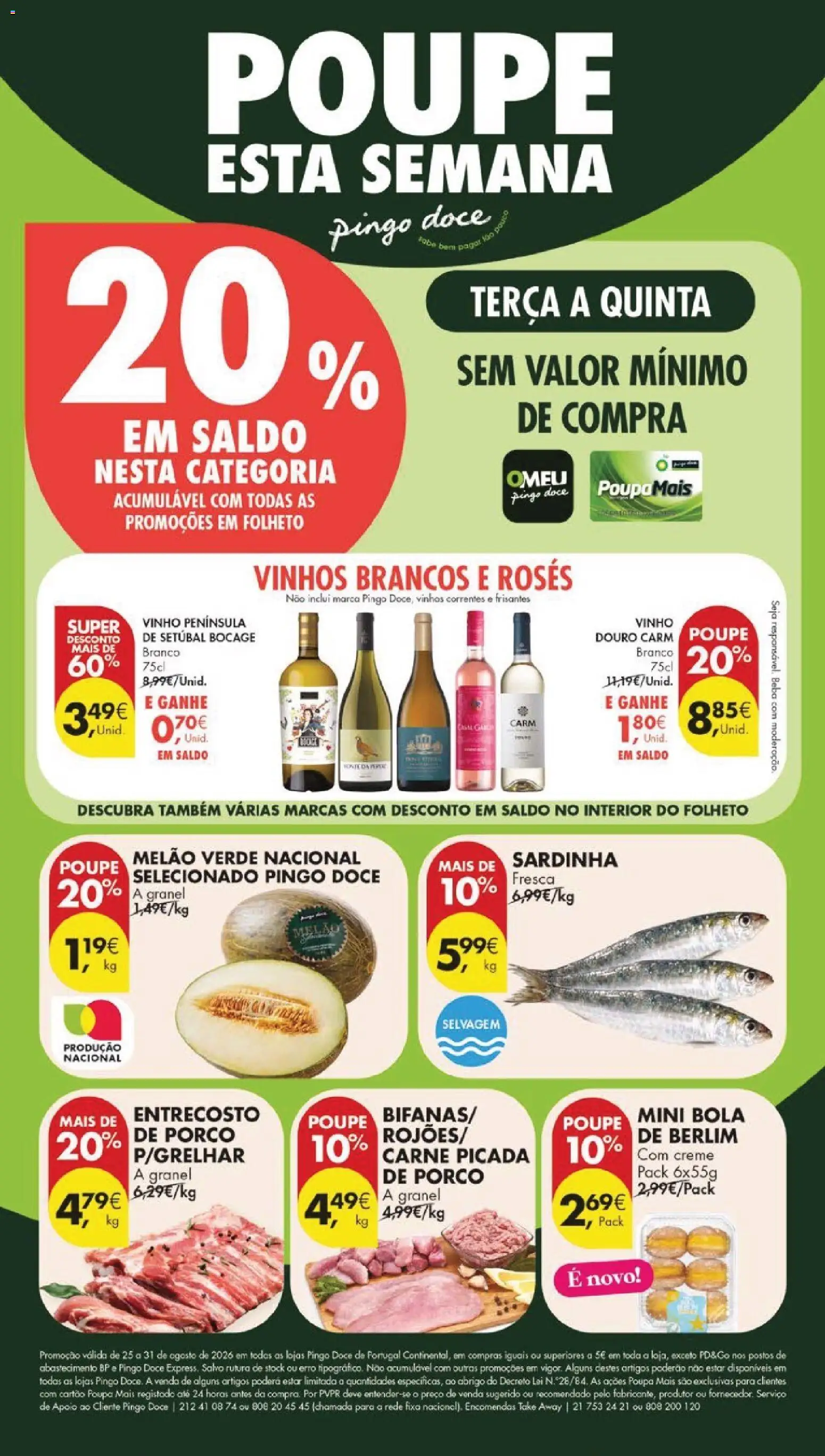 Pré-visualização do folheto da loja Pingo Doce válida a partir de 25/08/2026