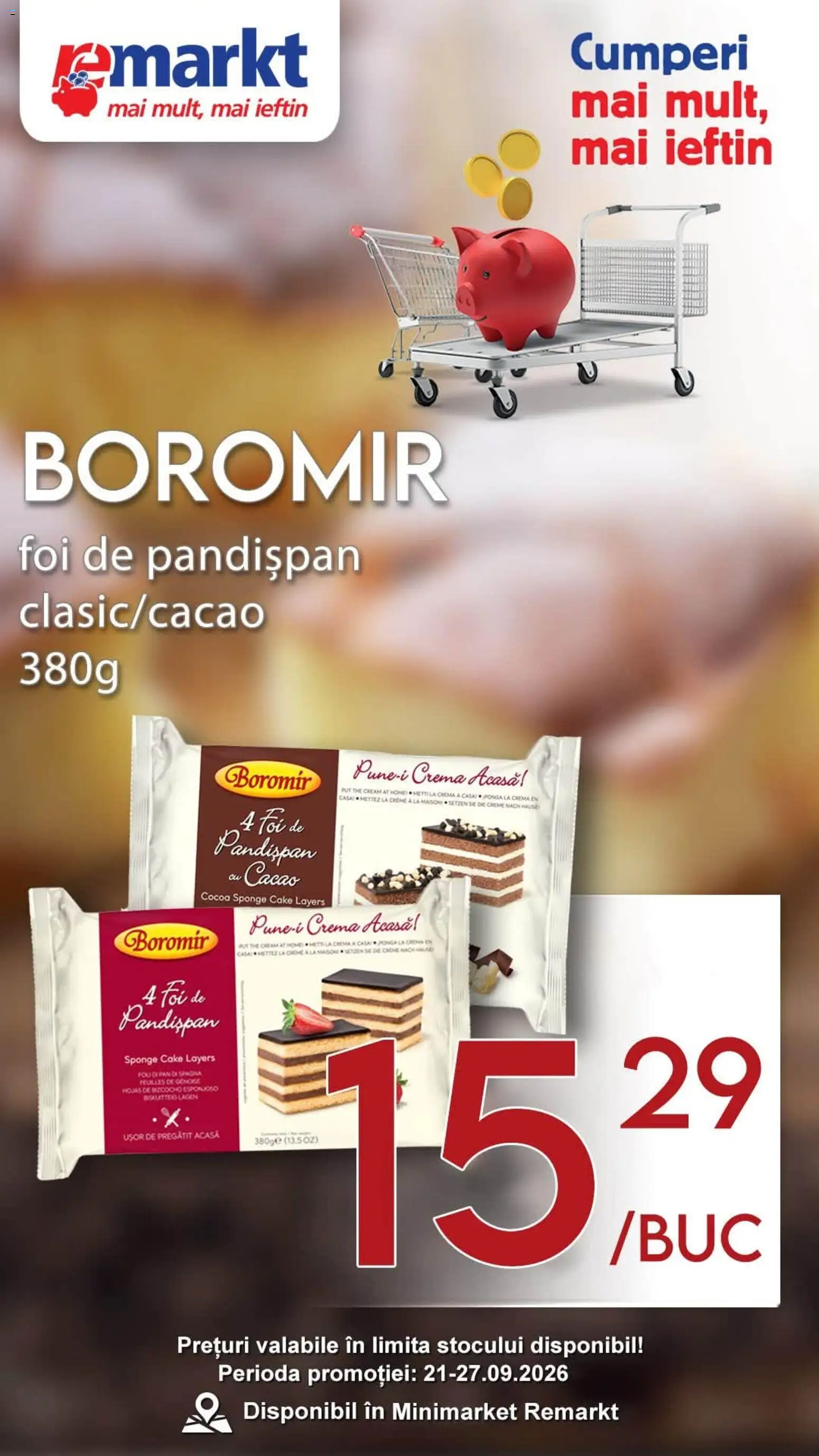 Previzualizarea de cataloage: Remarkt Remarkt Catalog valabil de la 21.09.2026 - Cremă, Cacao