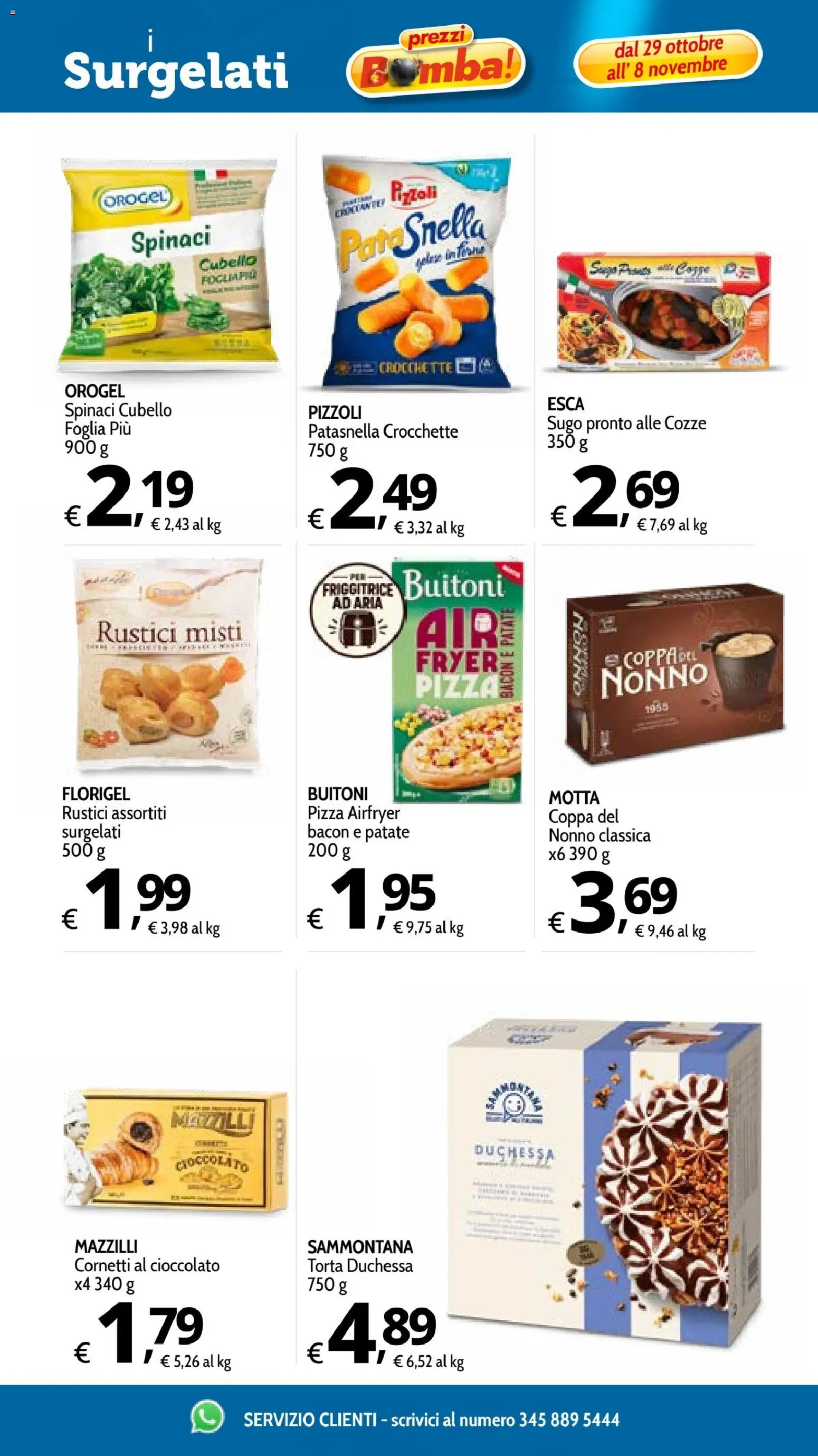 Anteprima dell'opuscolo Primo Prezzo volantino dal negozio Primo Prezzo valido da 29/10/2026 - Pizza, Torta, Cozze, Patate, Bacon, Friggitrice, Crocchette, Rustici