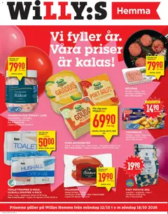Förhandsgranska reklamblad Willys erbjudanden Hemma från butik Willys gäller från 12/10/2026