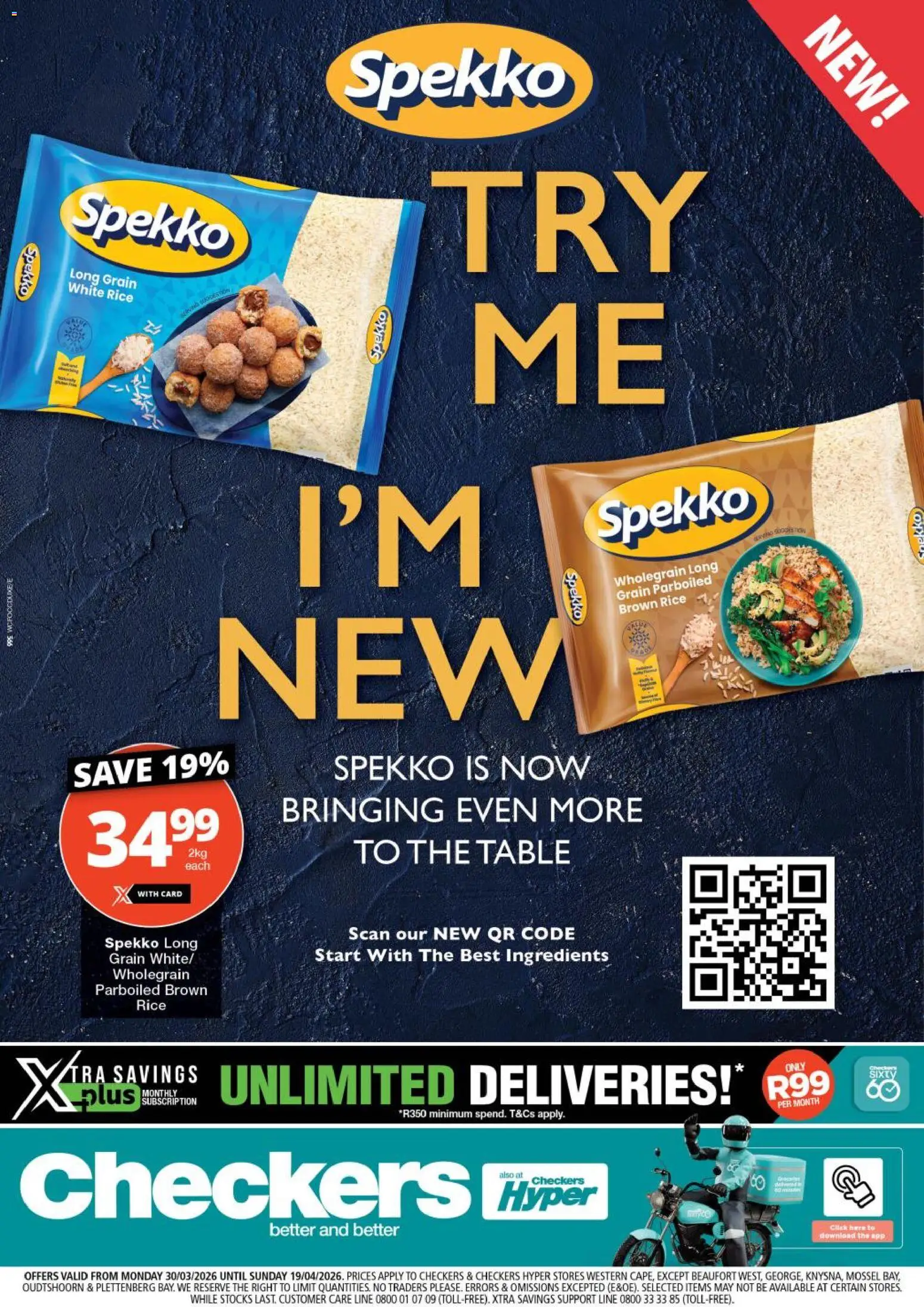 Checkers - Western Cape - Spekko Promotion 30/03 - 19/04/2026