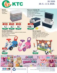 Pregled letka KTC Katalog igračke i tekstil trgovine KTC vrijedi od 20.05.2026
