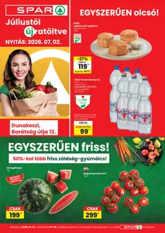 Spar - Spar Dunakeszi üzlet újranyitás megtekintése, amely érvényes 2026.07.02.-től