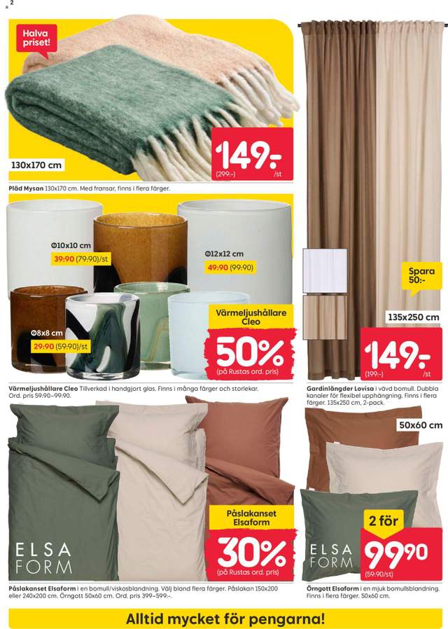 Nytt Rusta reklamblad från 03/08