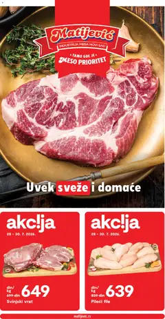 Pregled Matijevic kataloga - važi od 28.07.2026