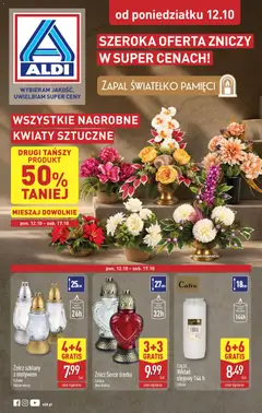 Pogląd gazetki "Aldi gazetka - Znicze i stroiki" ze sklepu Aldi ważnej od 12.10.2026