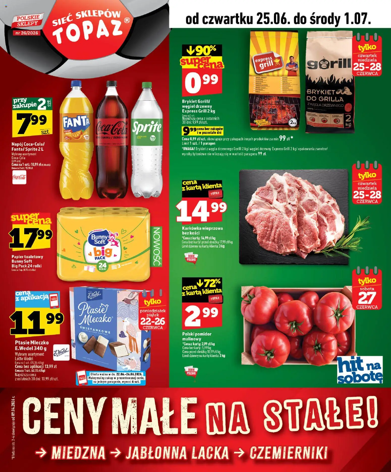 Pogląd gazetki "Topaz gazetka - Ceny małe na stałe" ze sklepu Topaz ważnej od 25.06.2026