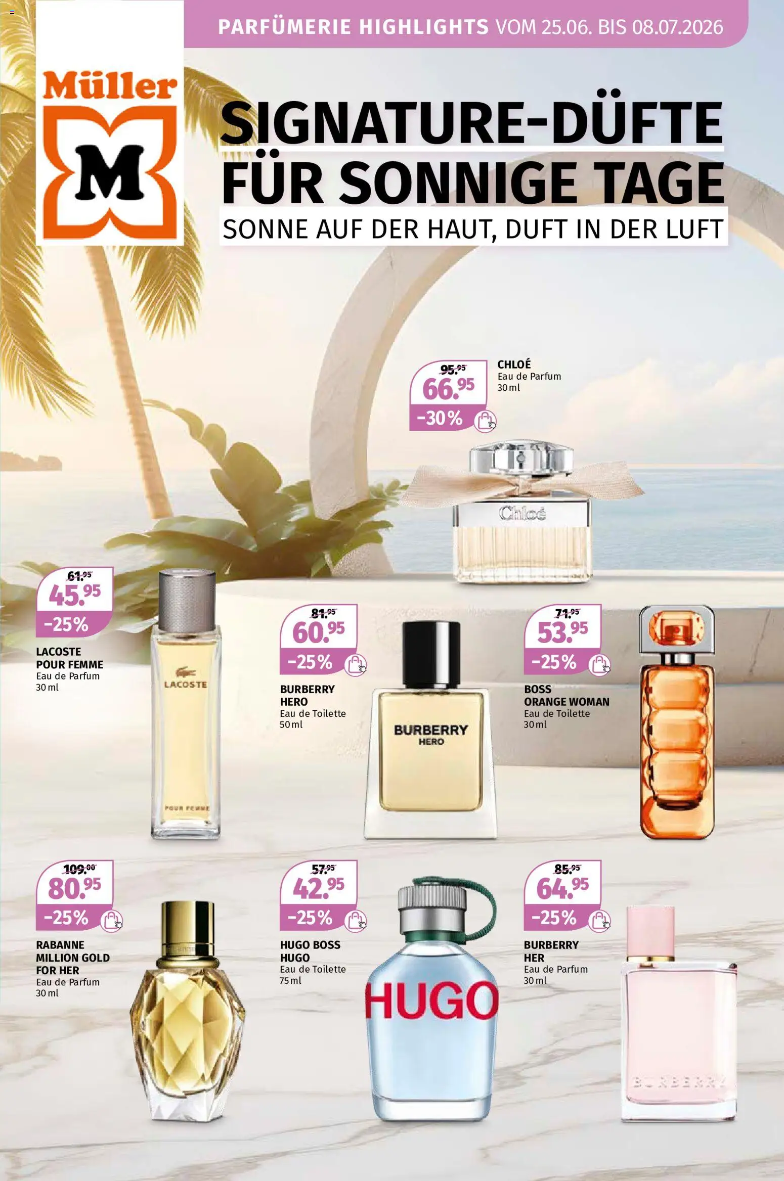 Vorschau des Merkblatts Müller aktionen Beauty-Highlights vom Shop Müller gültig von 25.06.2026 bis 08.07.2026