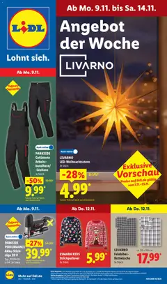 Vorschau von dem Prospekt des Geschäftes Lidl, gültig ab dem 09.11.2026