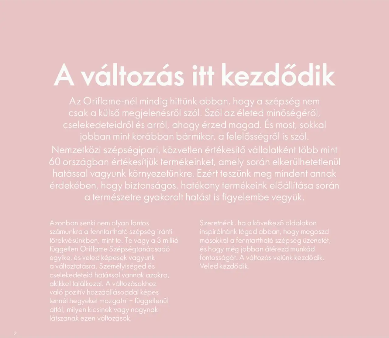 Oriflame - Oriflame katalógus Fenntarthatóság megtekintése, amely érvényes 2020.05.27.-től