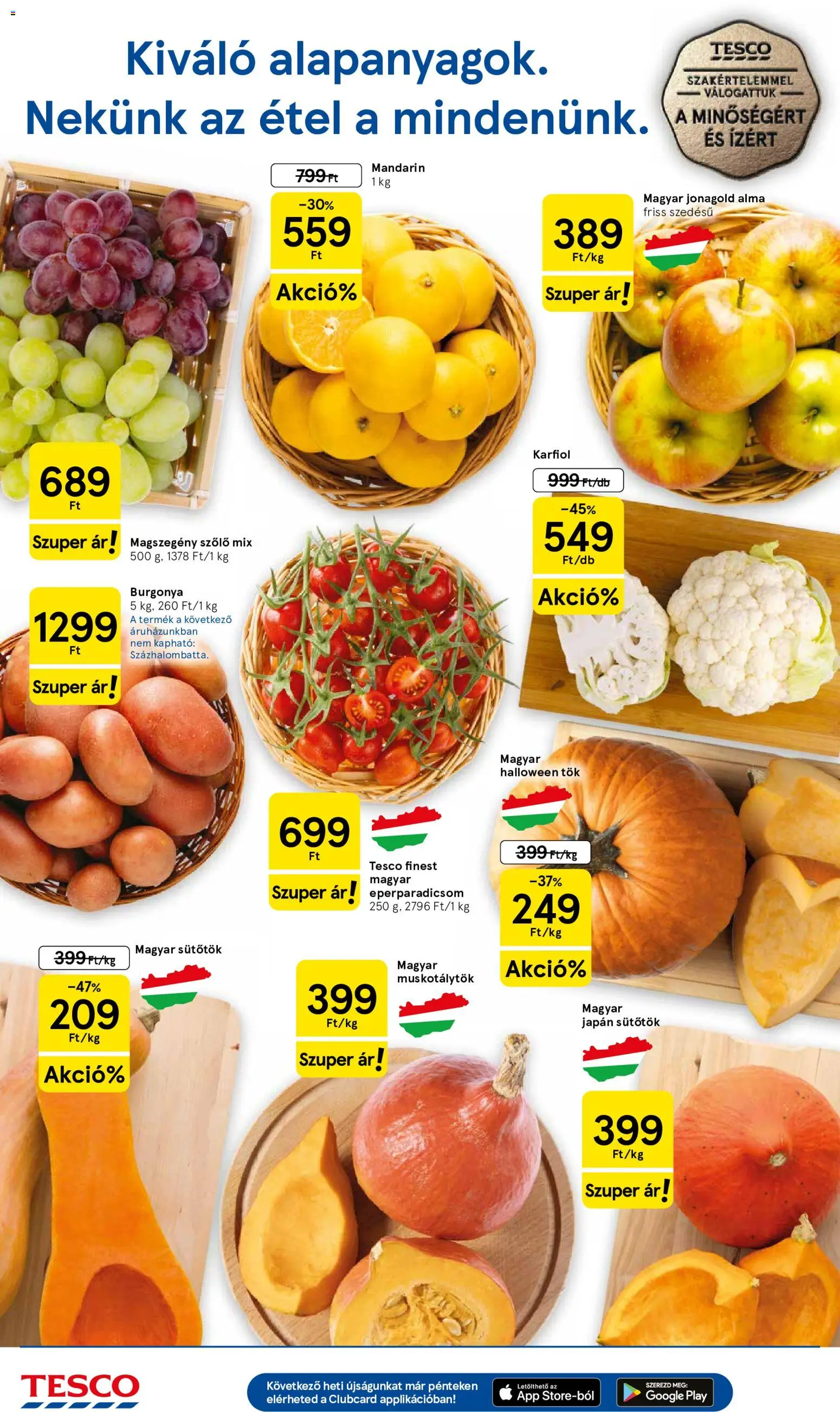 Tesco - Tesco aktuális akciós újság megtekintése, amely érvényes 2026.10.15.-től