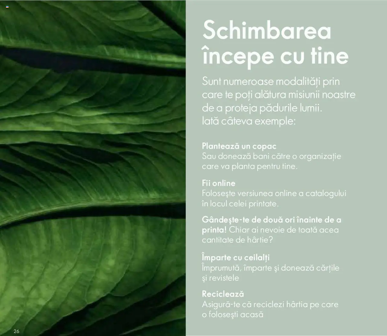 Previzualizarea de cataloage: Oriflame Catalog - Broșură Sustenabilitate valabil de la 25.10.2020