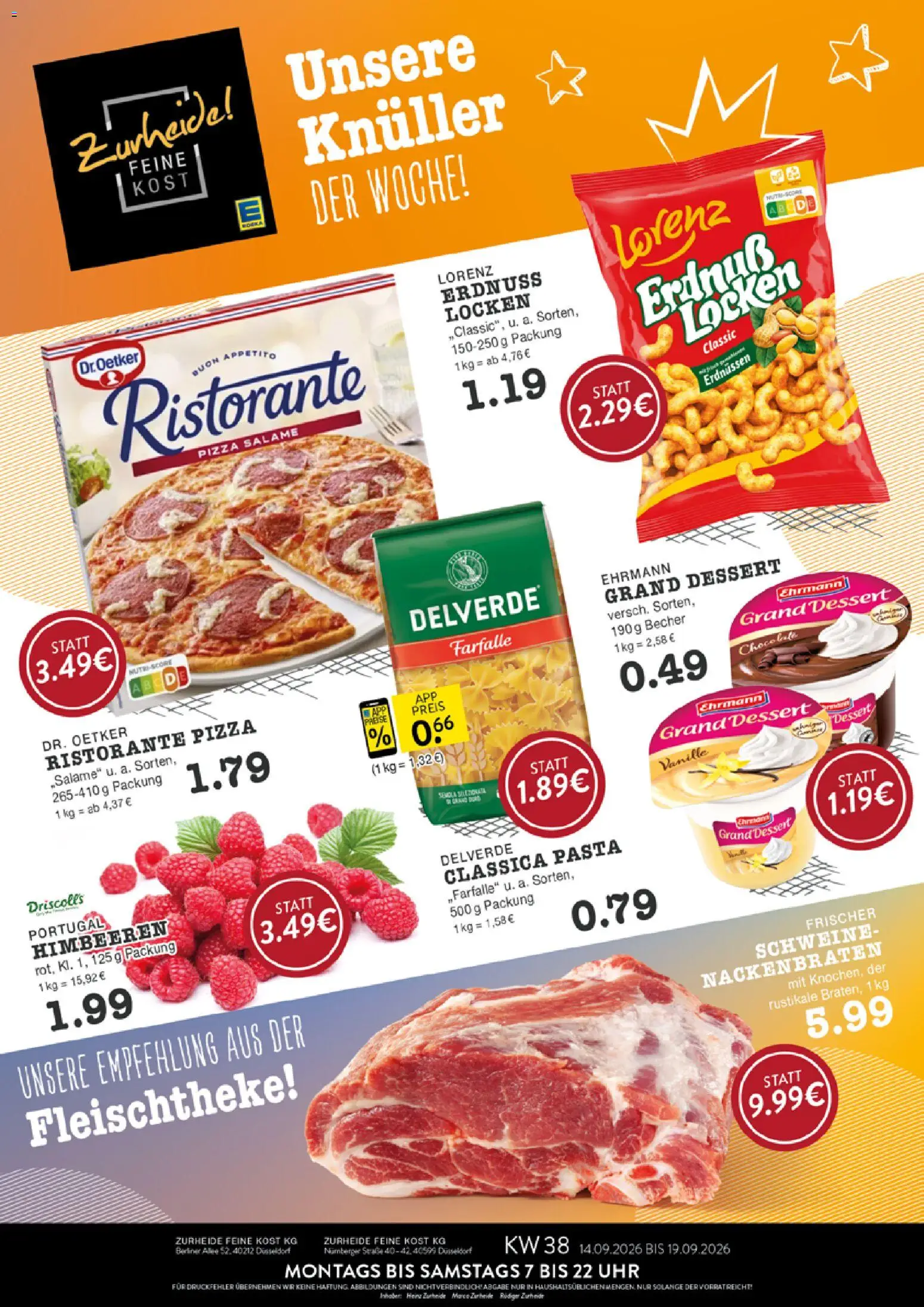 Vorschau von dem Prospekt des Geschäftes Edeka Zurheide, gültig ab dem 14.09.2026