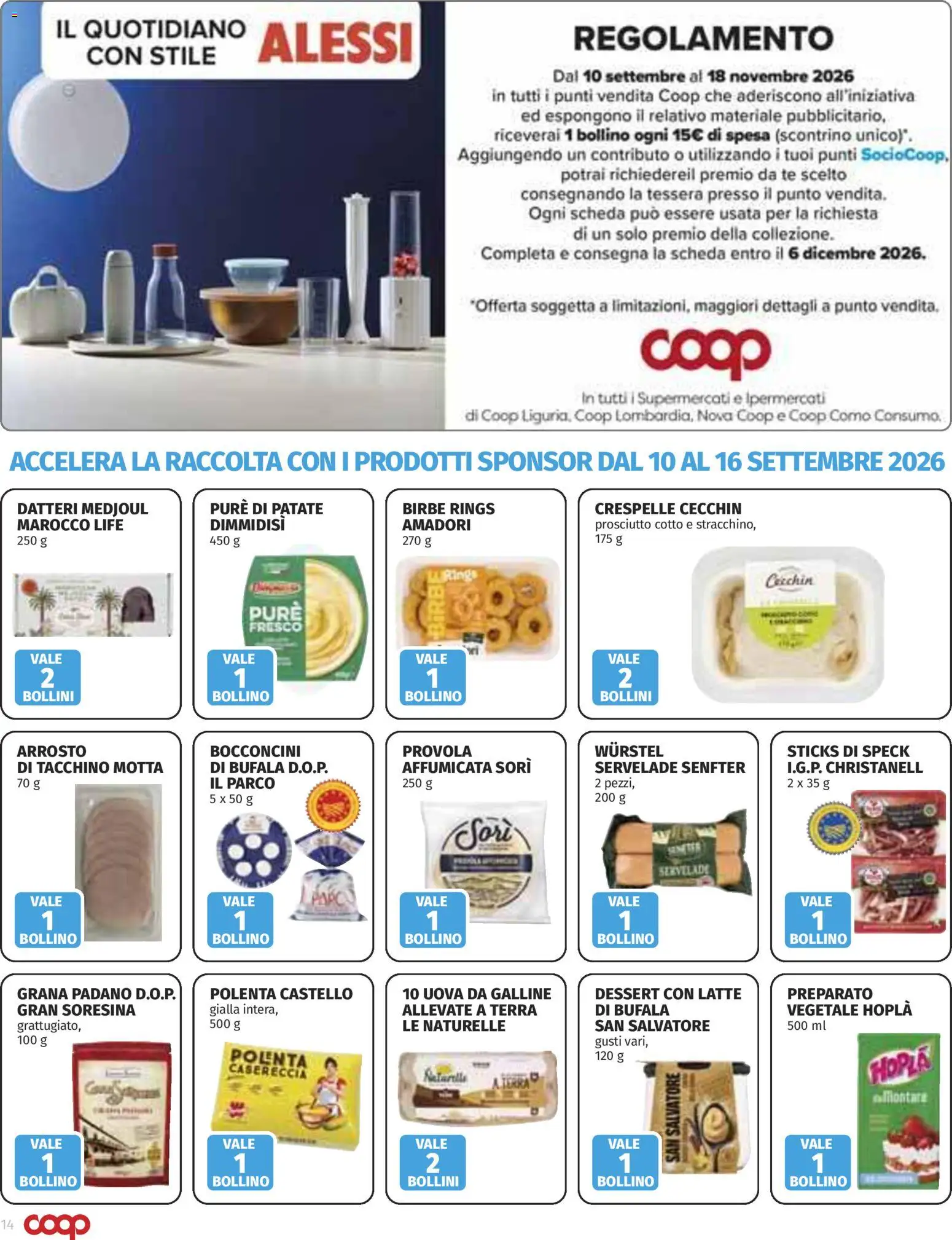 Anteprima dell'opuscolo COOP volantino Monza dal negozio COOP valido da 03/09/2026 - Wurstel, Tacchino, Prosciutto, Provola, Uova, Patate, Arrosto, Tè