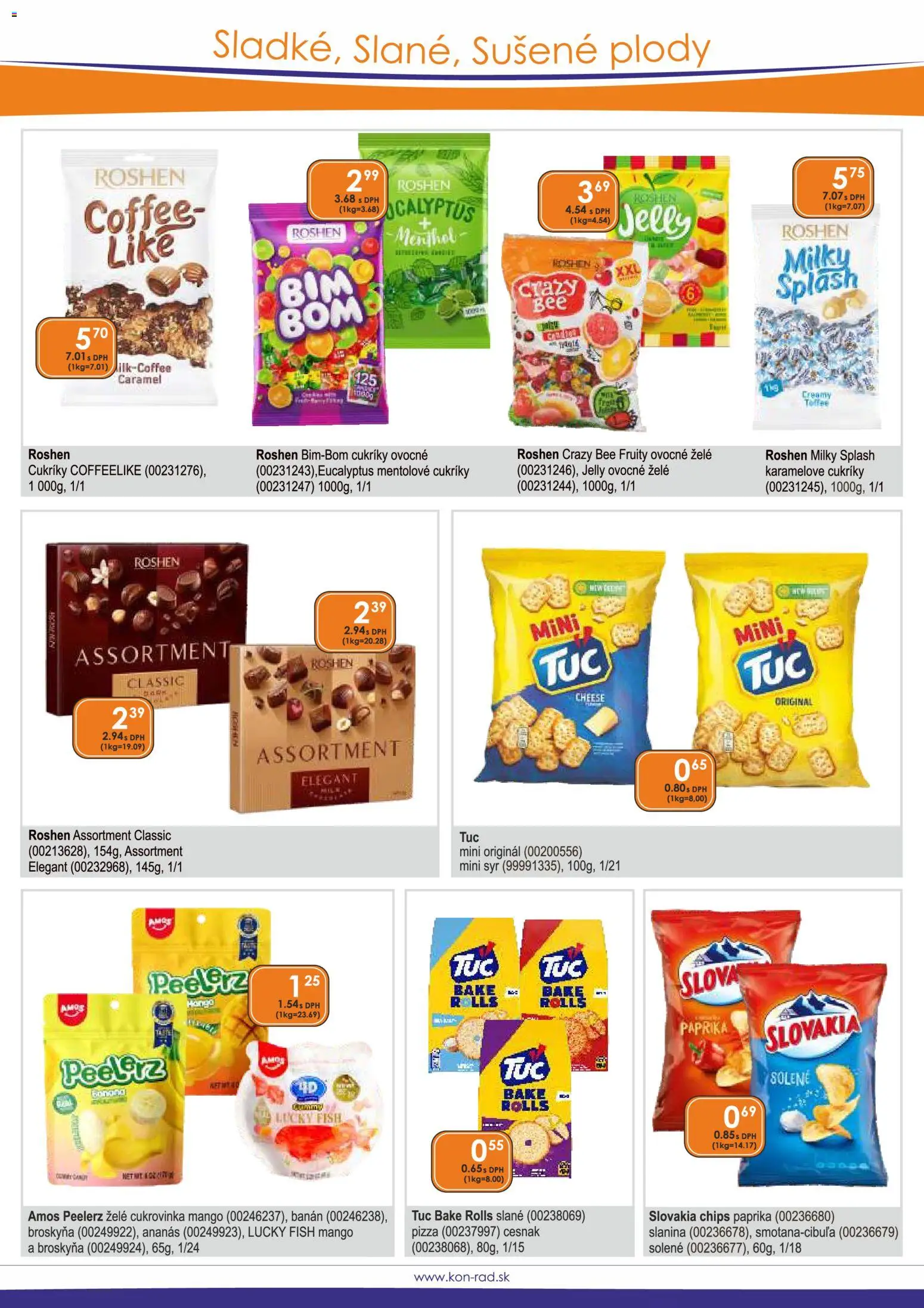 Náhľad KON - RAD letáku platného od 01.11.2026 - Pizza, Mango, Paprika, Syr, Cesnak, Slanina, Cukríky, Ananás