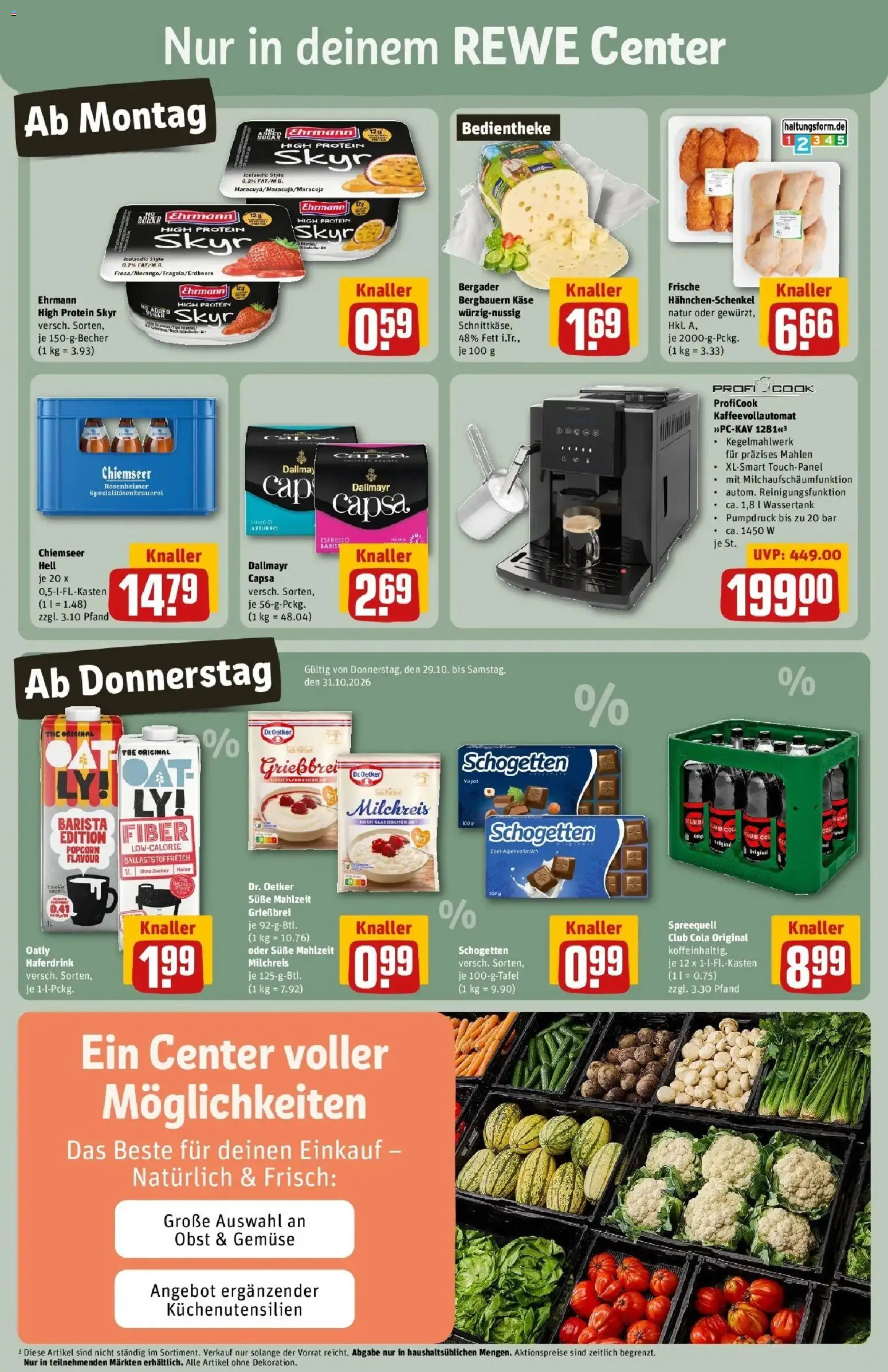 Vorschau von dem Prospekt des Geschäftes Rewe, gültig ab dem 26.10.2026