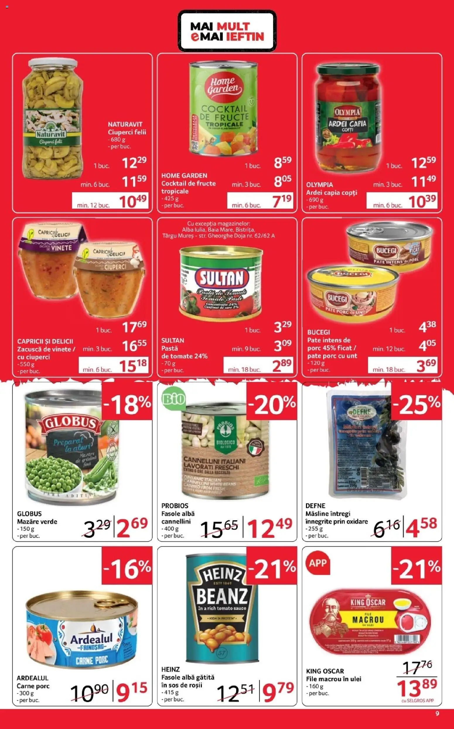 Previzualizarea de cataloage: Selgros Selgros Catalog Magazine Mici valabil de la 30.10.2026 - Paste, Ciuperci, Zacuscă, Fructe, Macrou, Sare, Măsline, Fasole albă