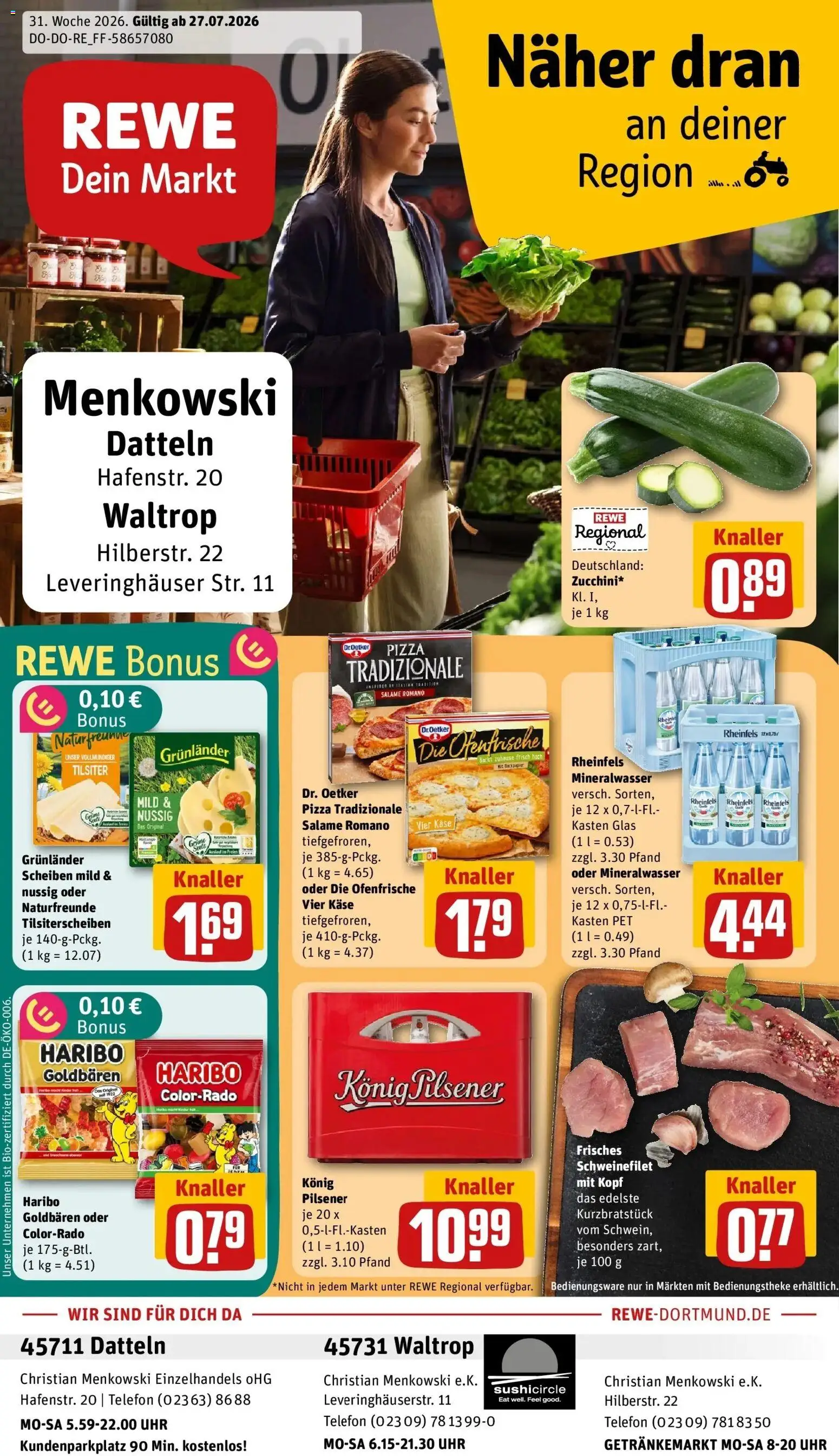 Vorschau von dem Prospekt des Geschäftes Rewe, gültig ab dem 27.07.2026