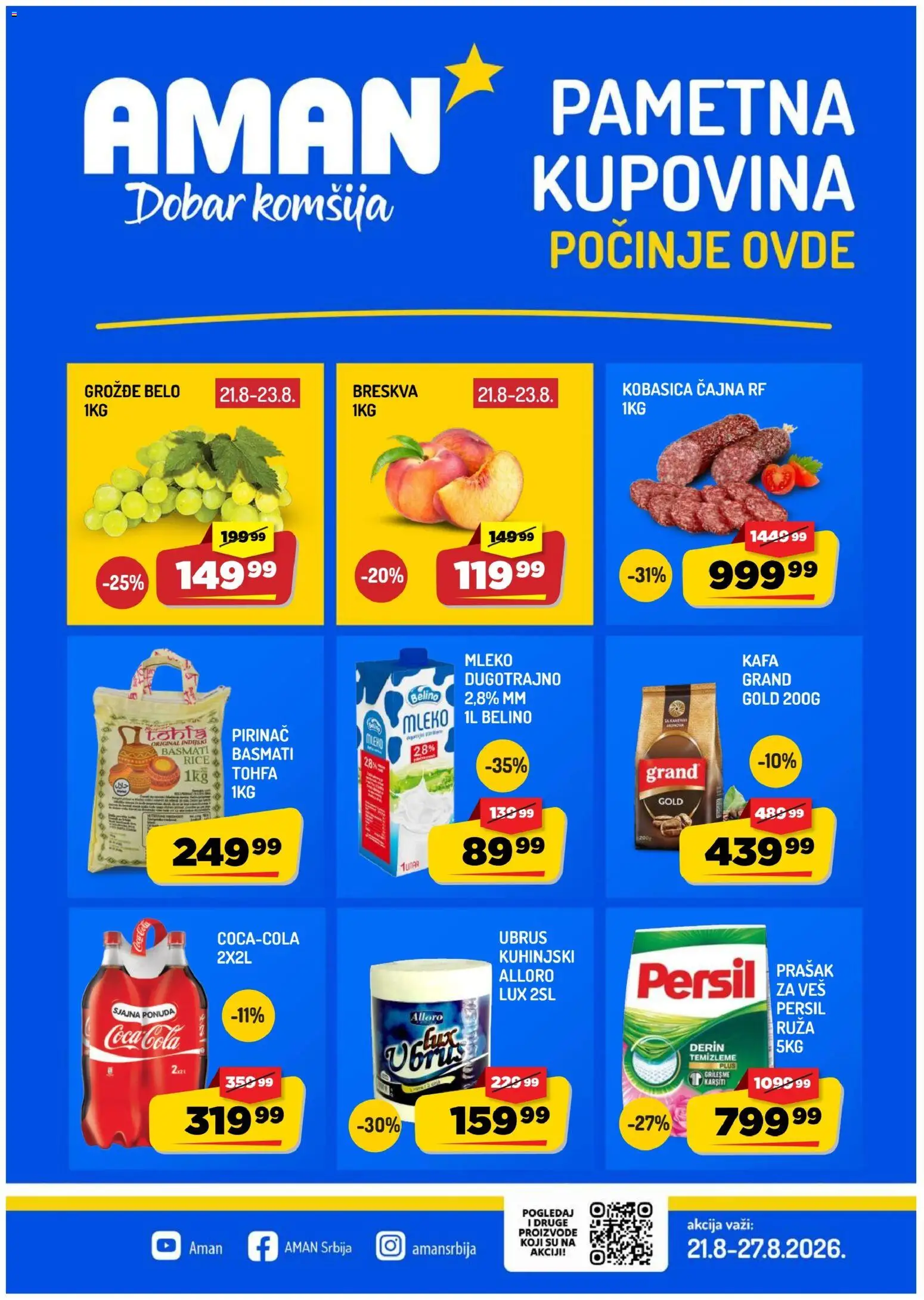Pregled Aman kataloga - važi od 21.08.2026
