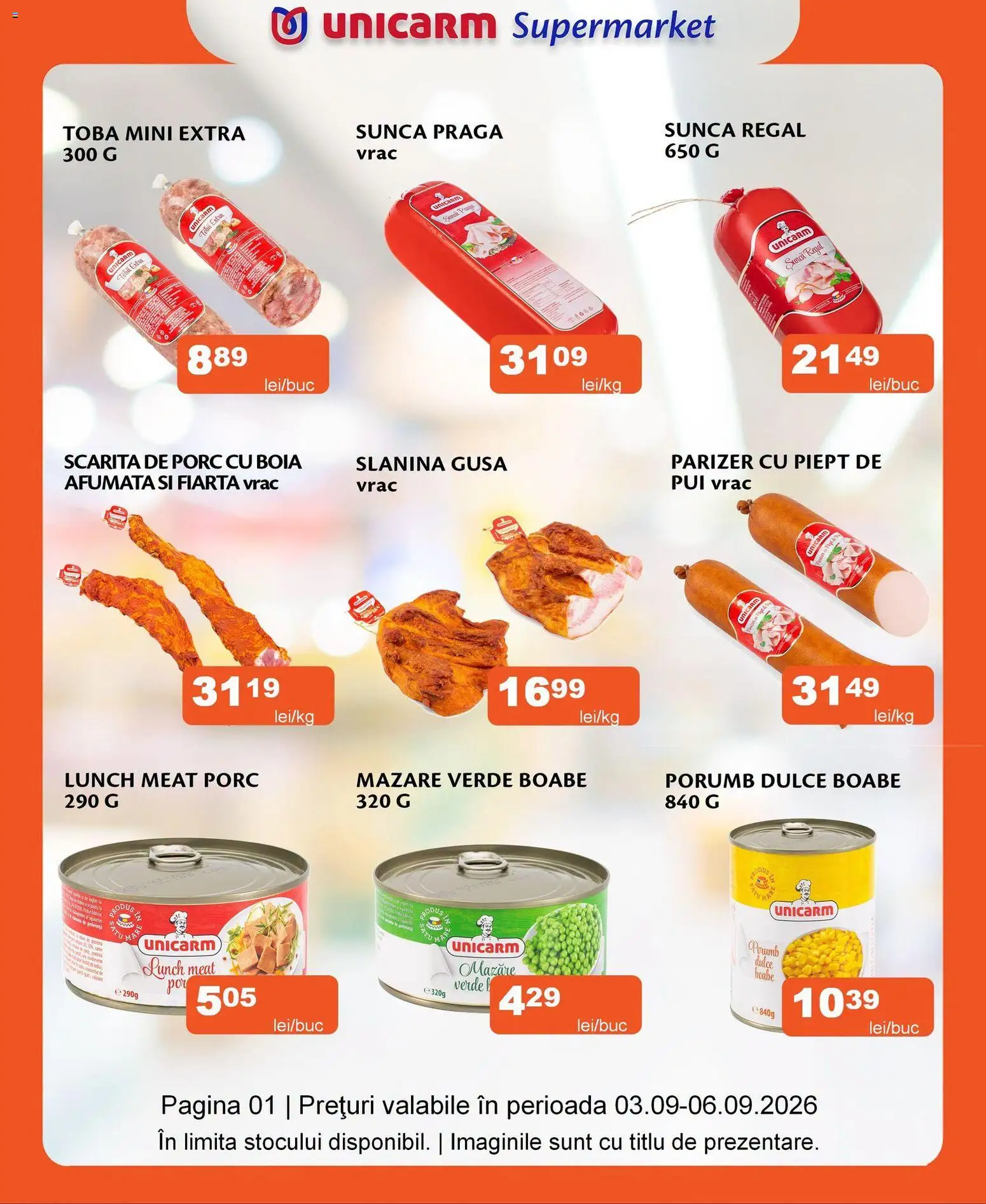 Previzualizarea de cataloage: Unicarm Unicarm Catalog Carne valabil de la 03.09.2026