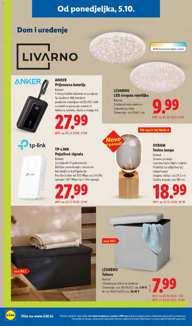 Novi Lidl katalog od 05.10.