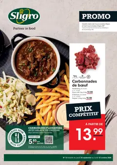 Voorbeeld van Sligro PRIX COMPÉTITIF Publicité van winkel Sligro geldig vanaf 24/09/2026