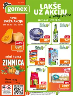 Pregled Gomex kataloga - važi od 16.09.2026