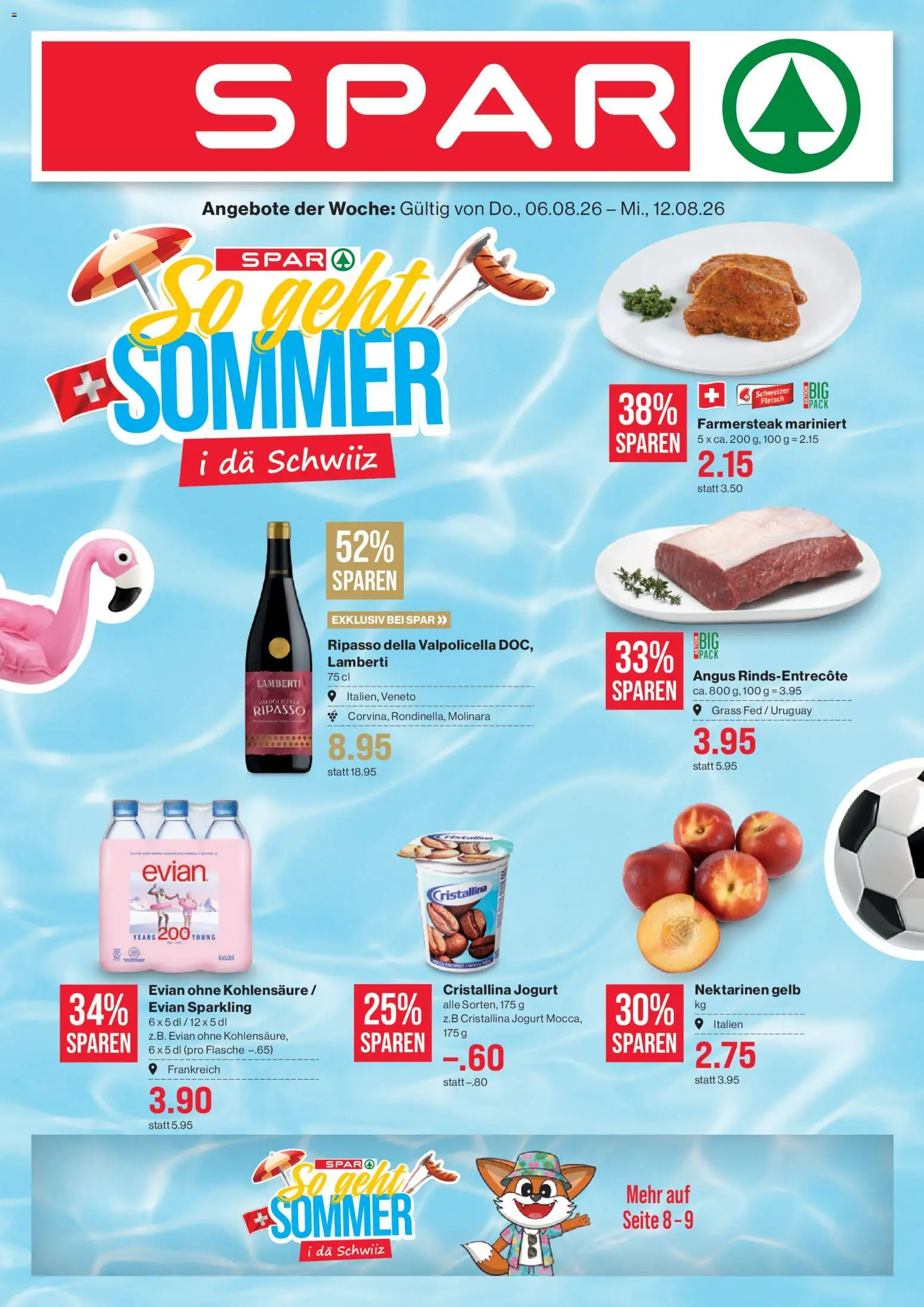 Vorschau des Merkblatts SPAR aktionen vom Shop SPAR gültig von 06.08.2026 bis 12.08.2026