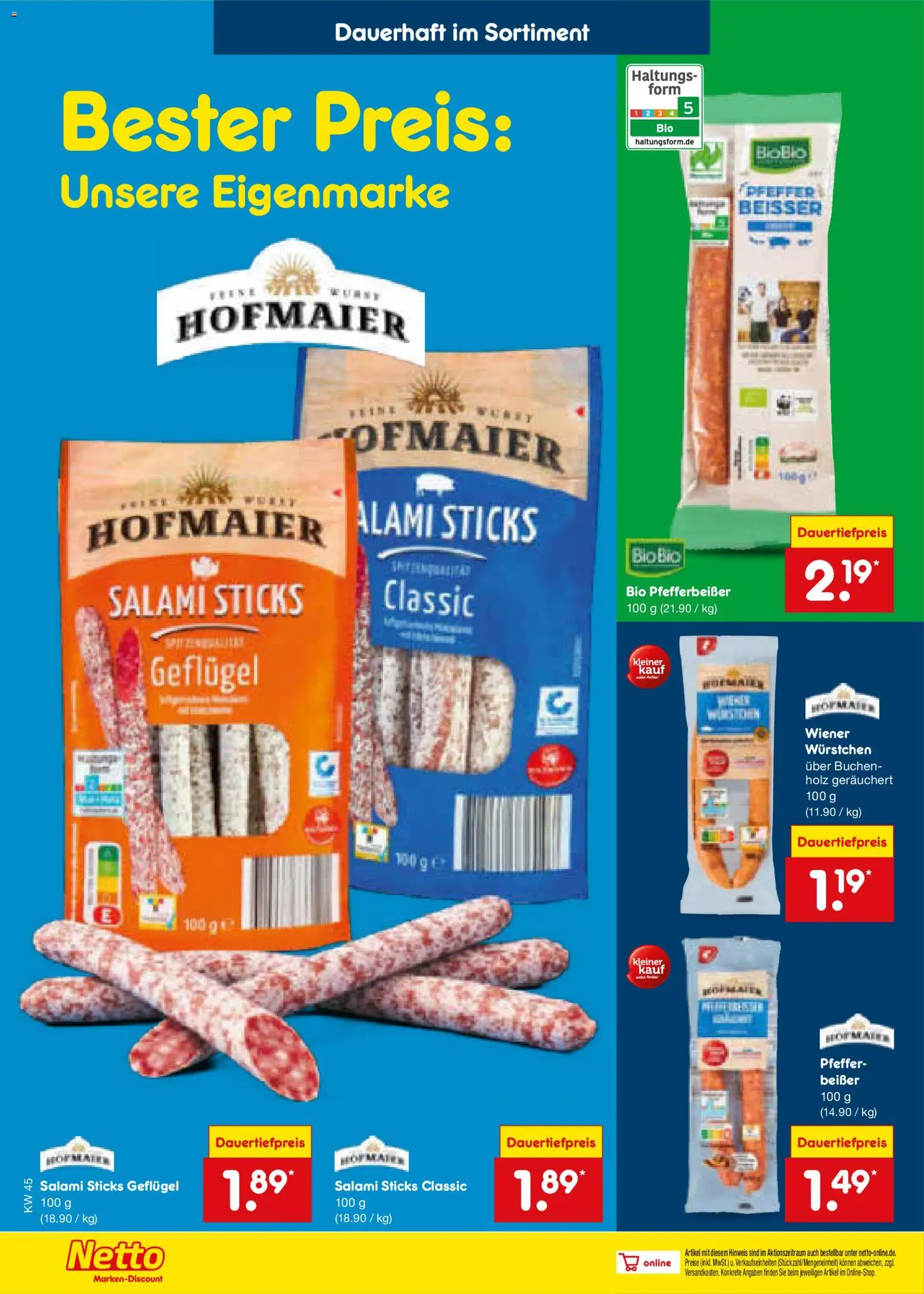 Vorschau von dem Prospekt des Geschäftes Netto Marken-Discount, gültig ab dem 02.11.2026 - Salami, Pfeffer, Wiener wurstchen