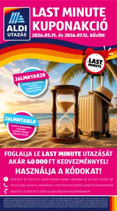 Aldi - Aldi Utazás katalógus megtekintése, amely érvényes 2026.05.14.-től