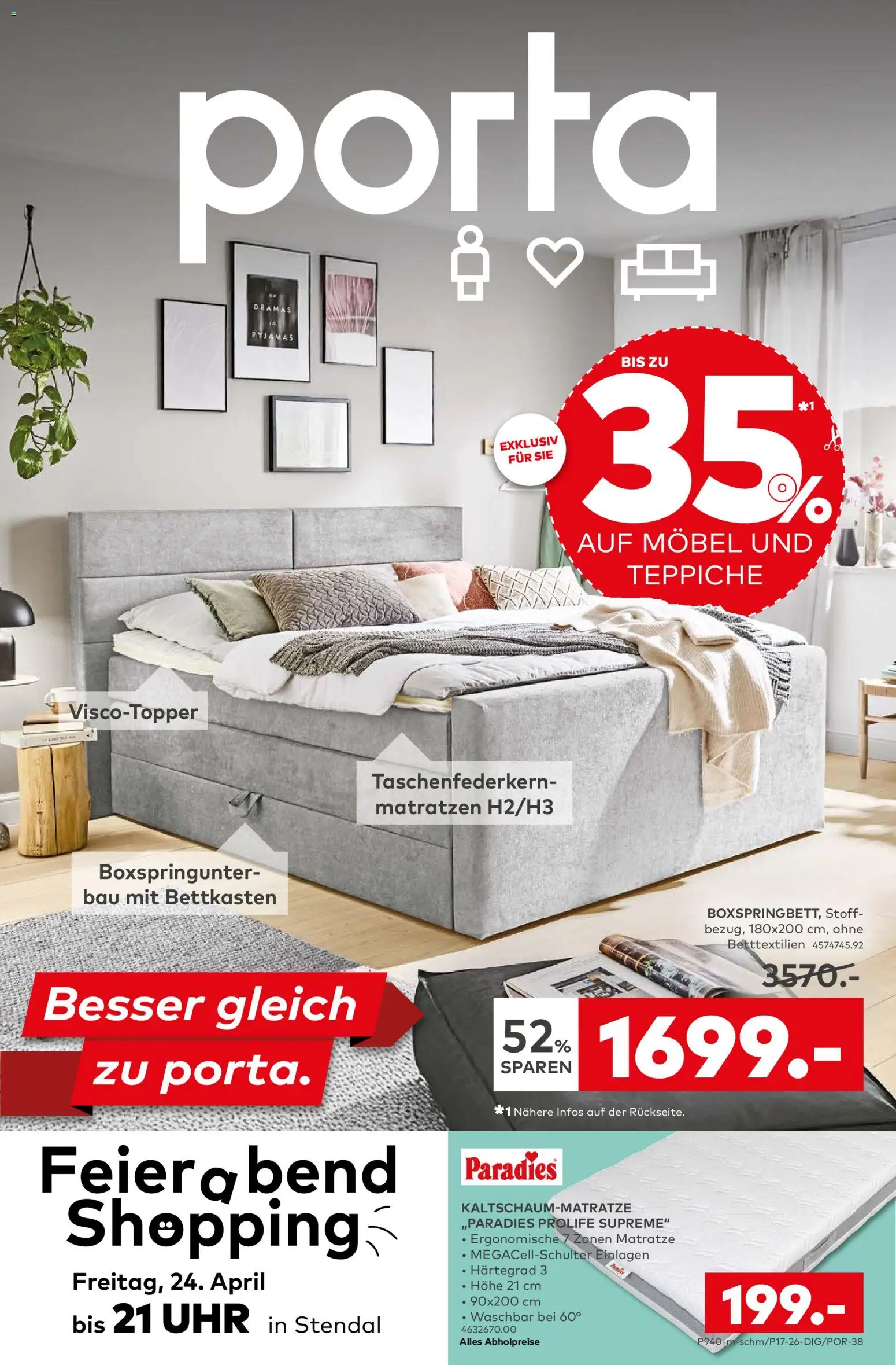 Vorschau von dem Prospekt des Geschäftes Porta!, gültig ab dem 13.04.2026 - Uhr, Matratze