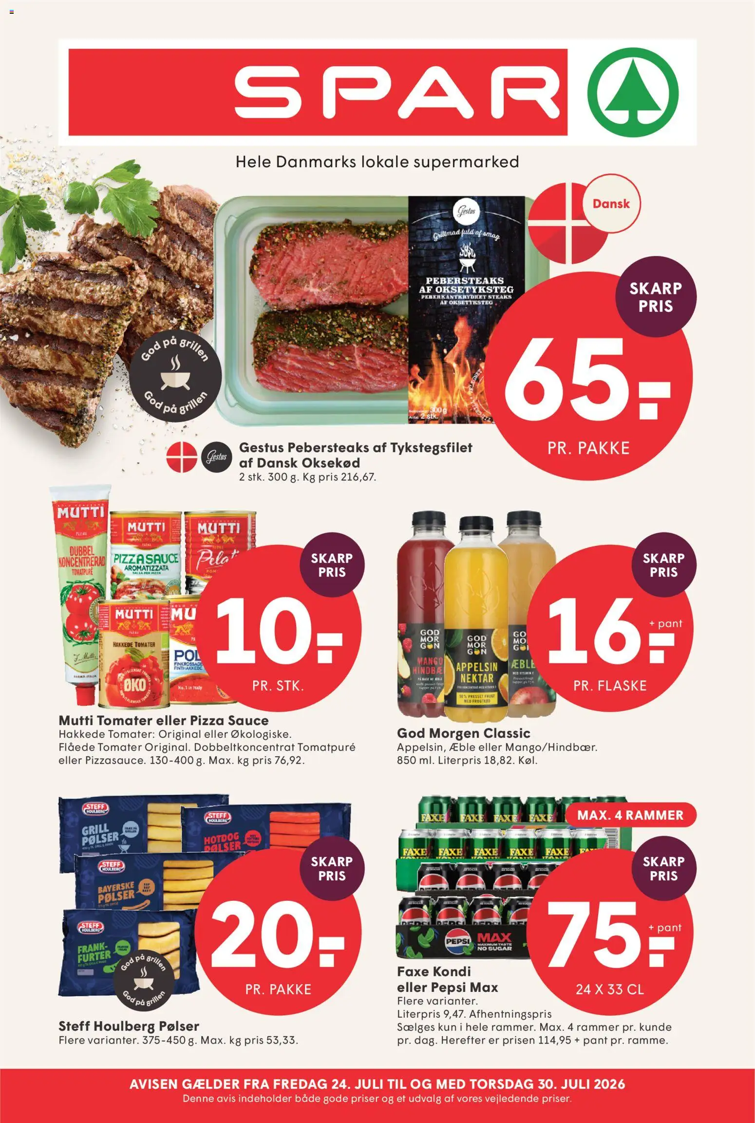 Eksempel på tilbudsavis Spar - Tilbudsavis uge 31 fra butik Spar gyldig fra 24/07/2026