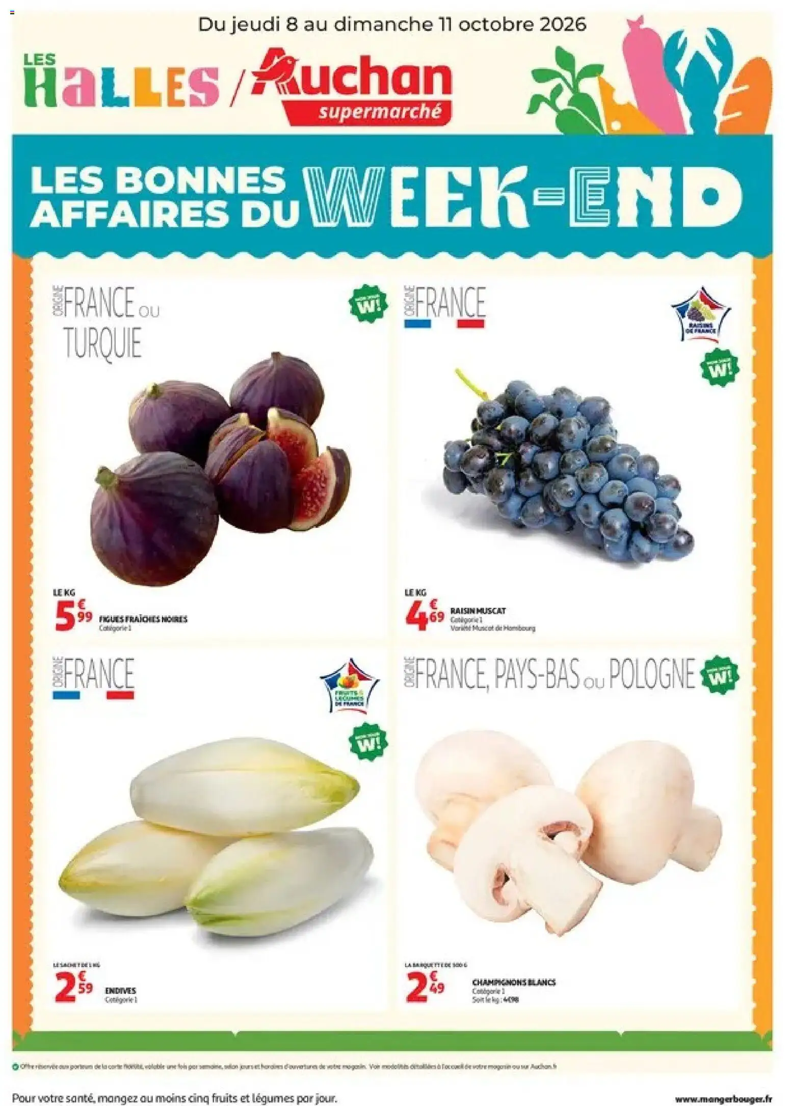 Voorbeeld van Auchan Les bons plans du week end dans votre super van winkel Auchan geldig vanaf 08/10/2026 - Champignons