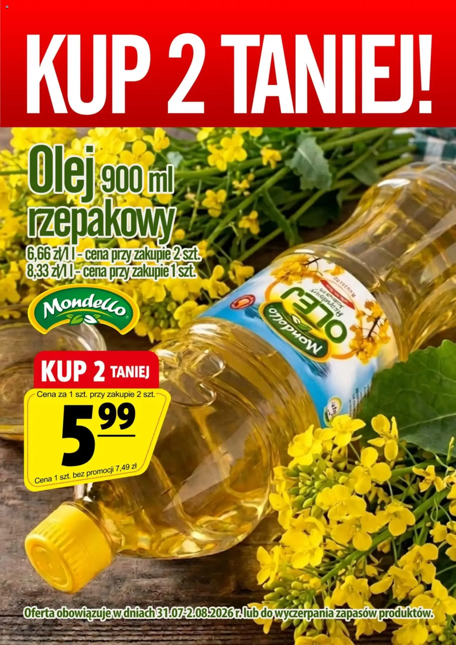 Pogląd gazetki "Prim Market promocja - Olej Rzepakowy" ze sklepu Prim Market ważnej od 31.07.2026 - Olej